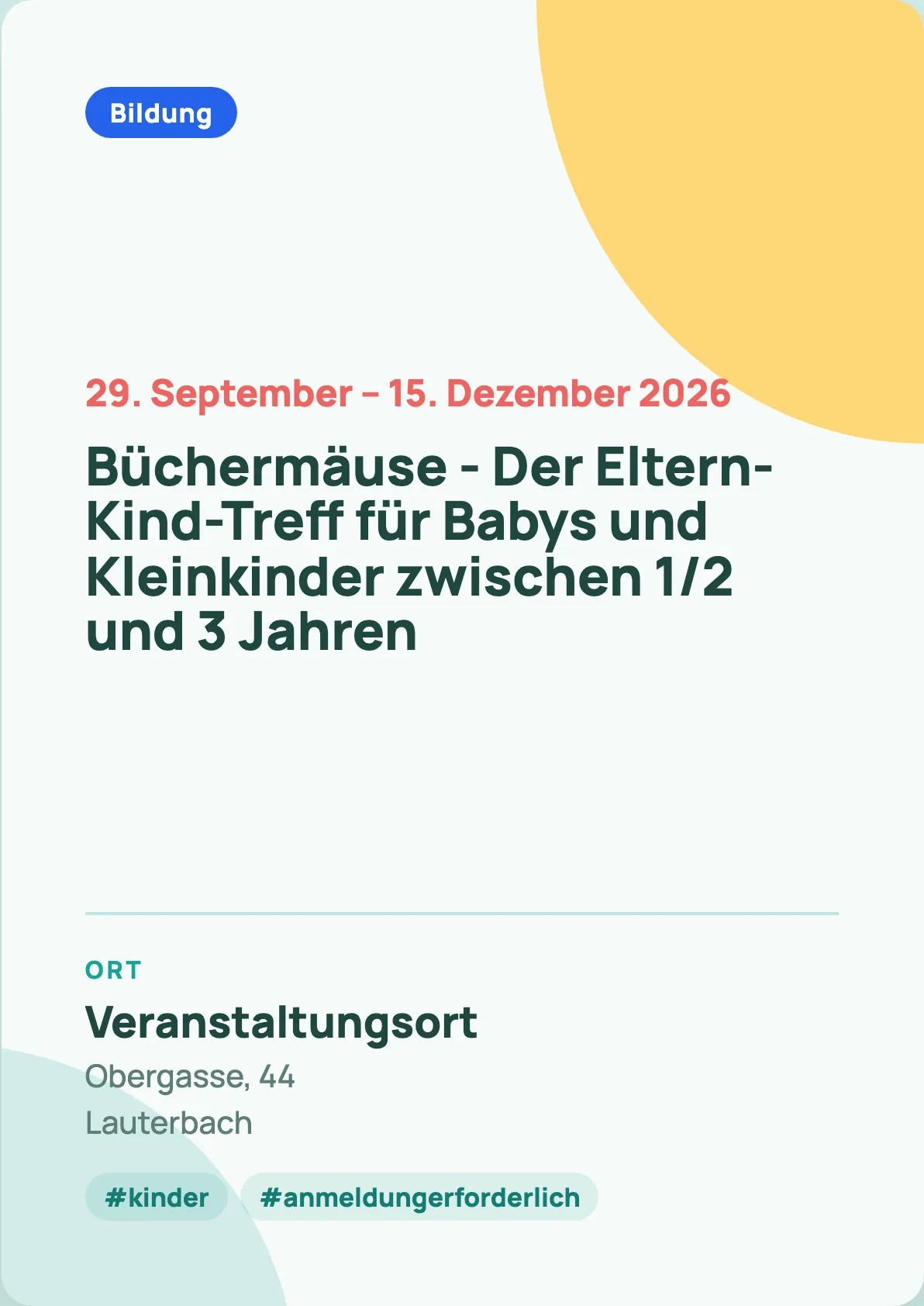 Veranstaltungsflyer