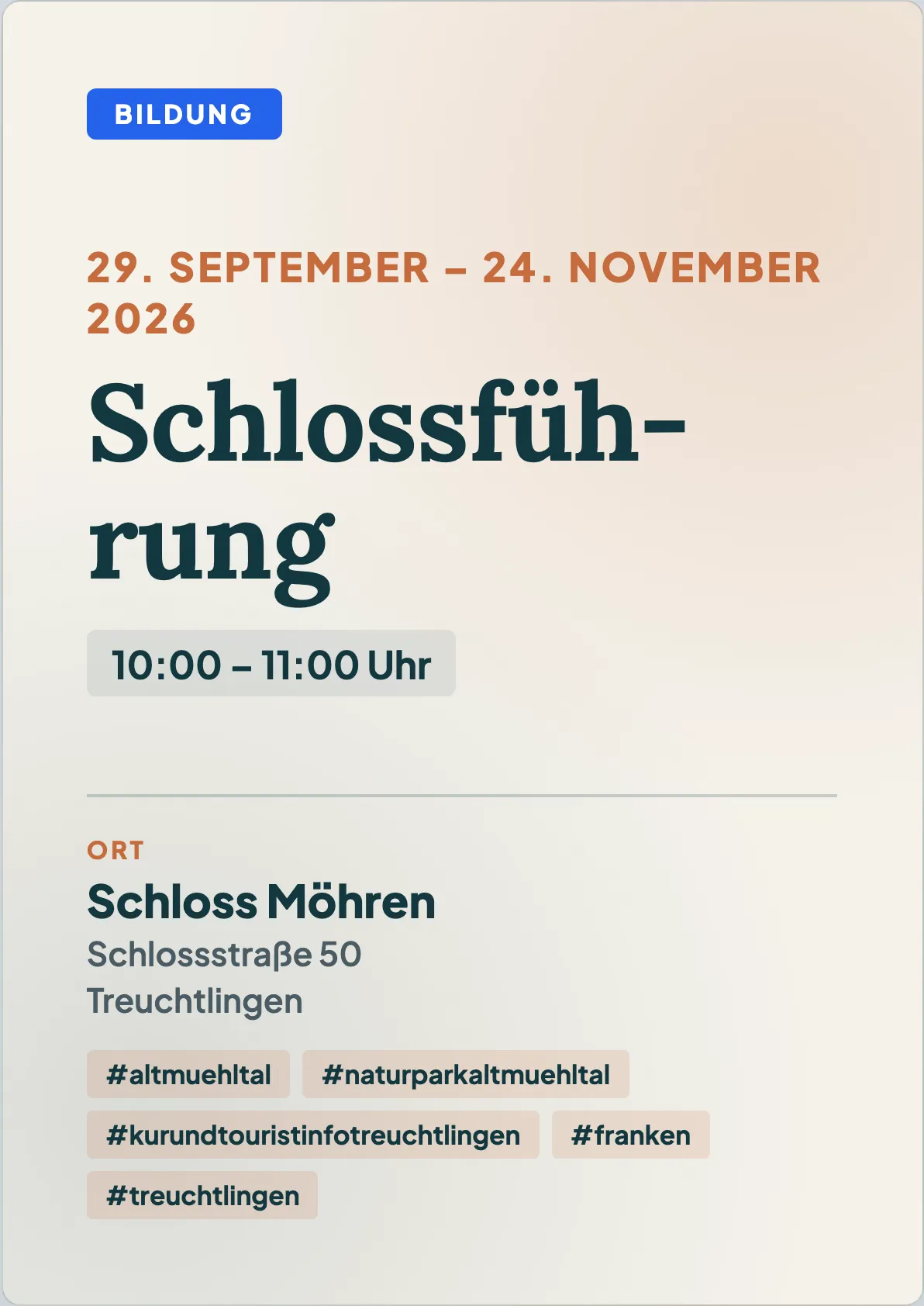 Veranstaltungsflyer