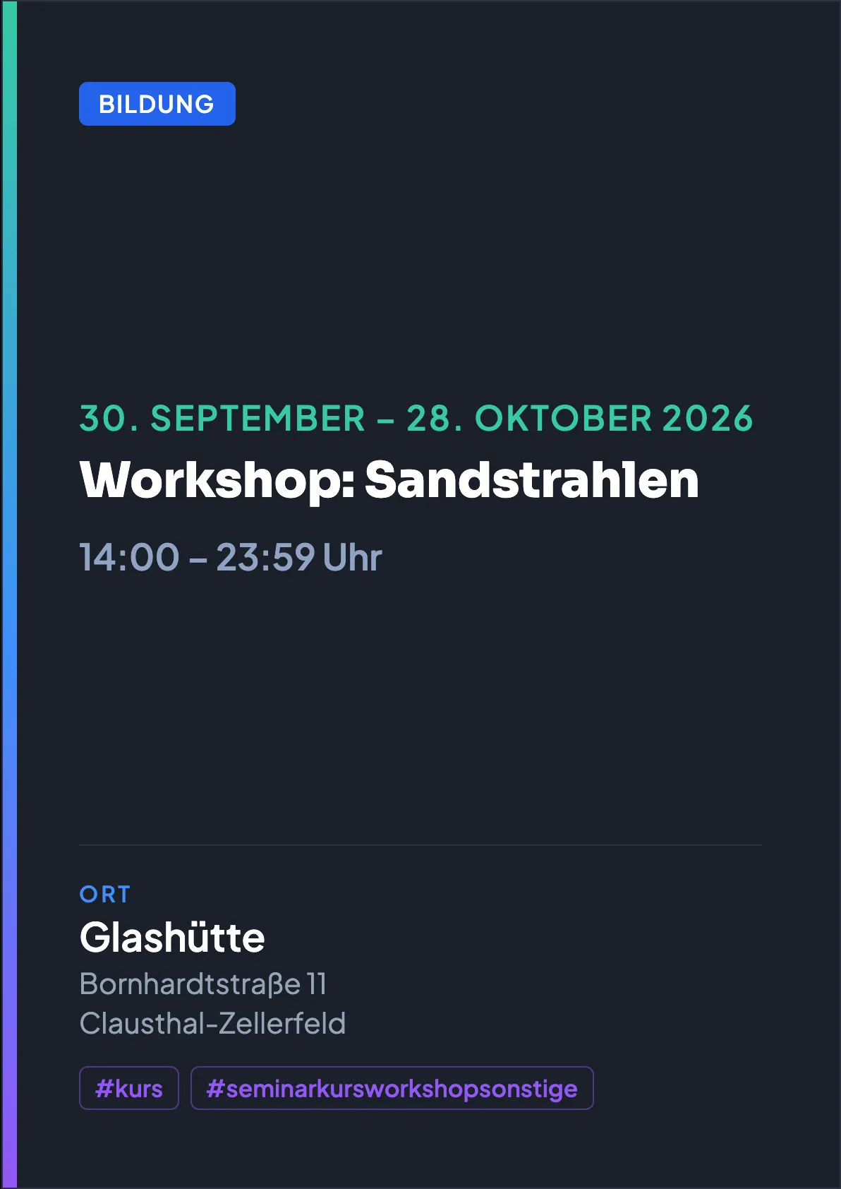 Veranstaltungsflyer