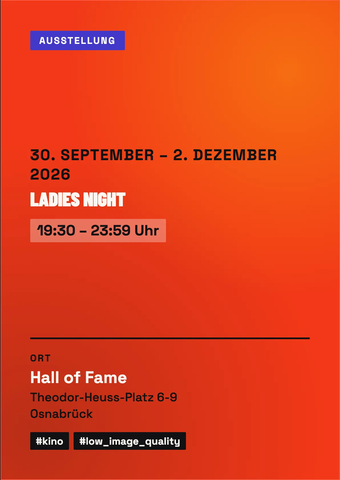 Veranstaltungsflyer