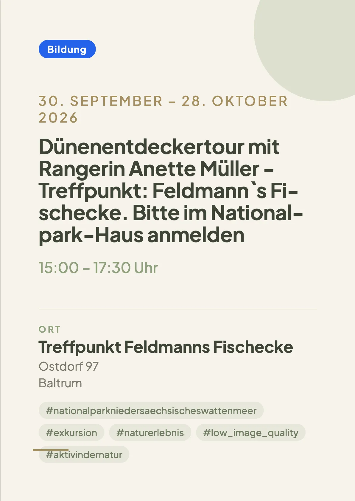 Veranstaltungsflyer