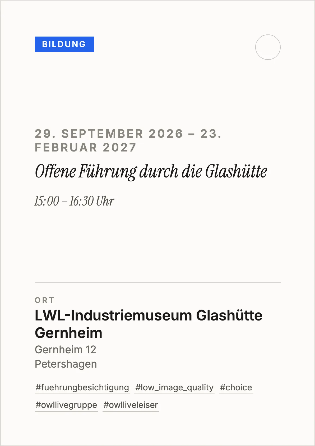 Veranstaltungsflyer