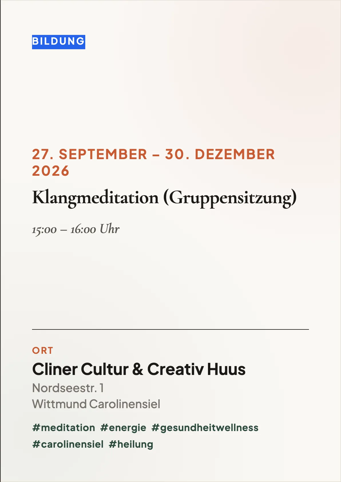 Veranstaltungsflyer