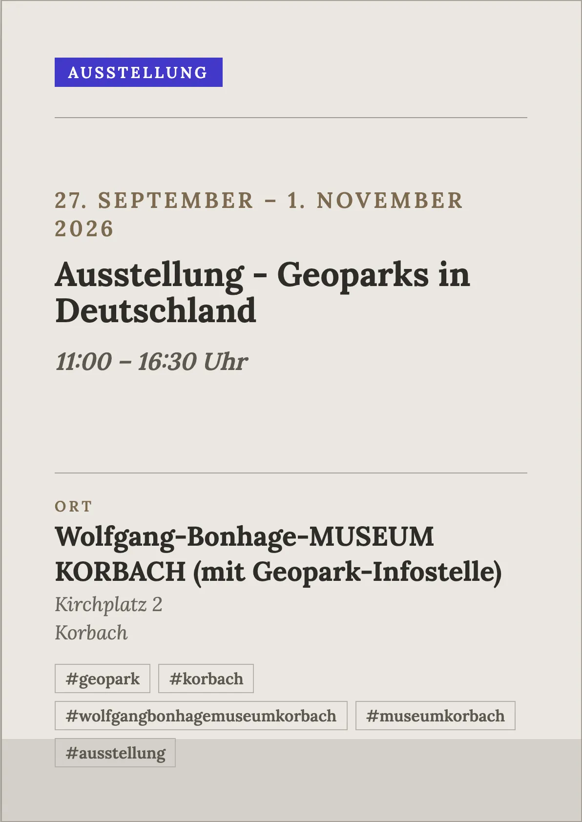 Veranstaltungsflyer