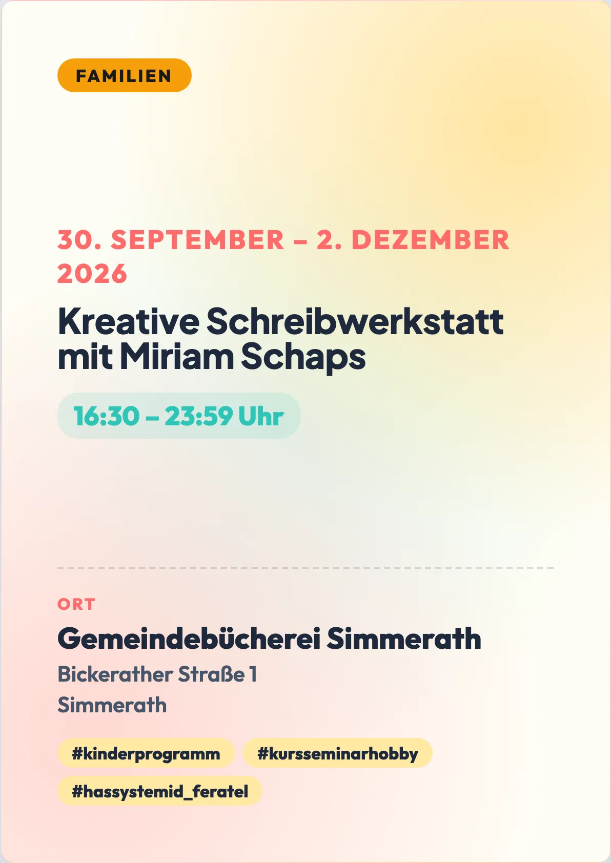 Veranstaltungsflyer