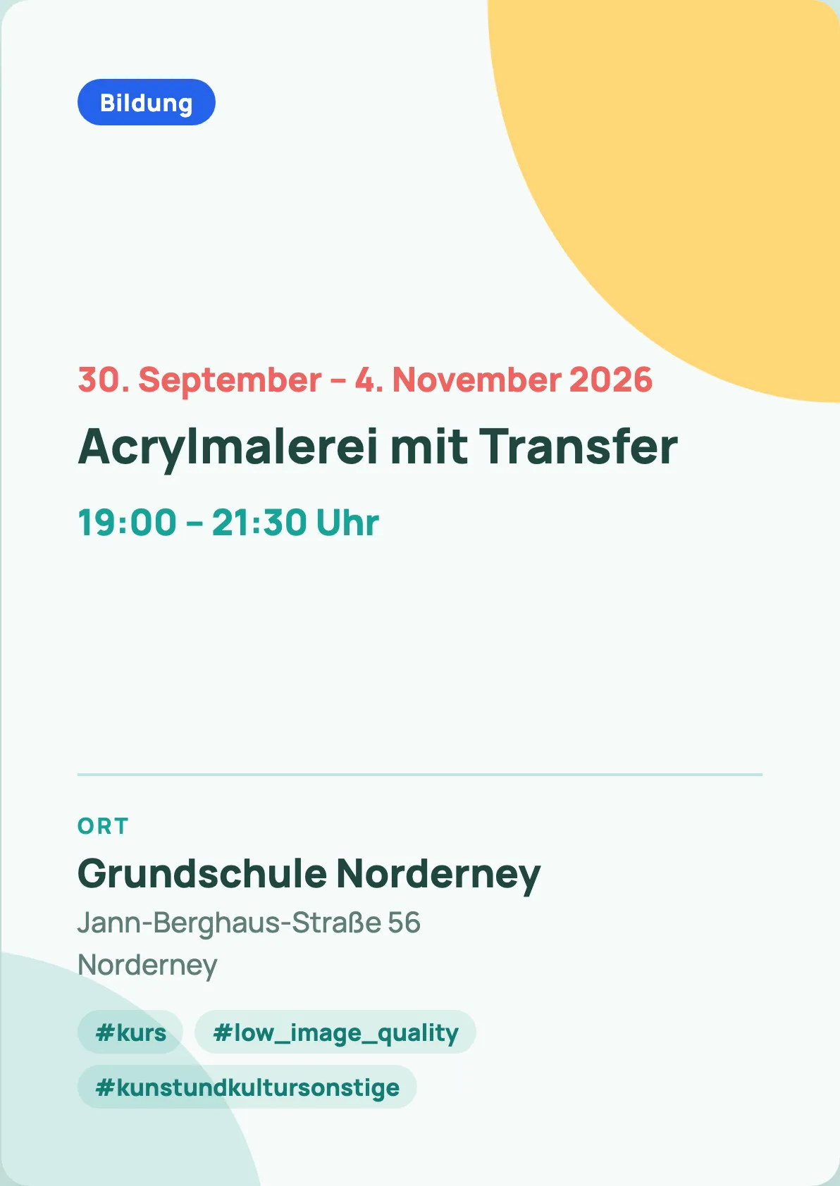 Veranstaltungsflyer