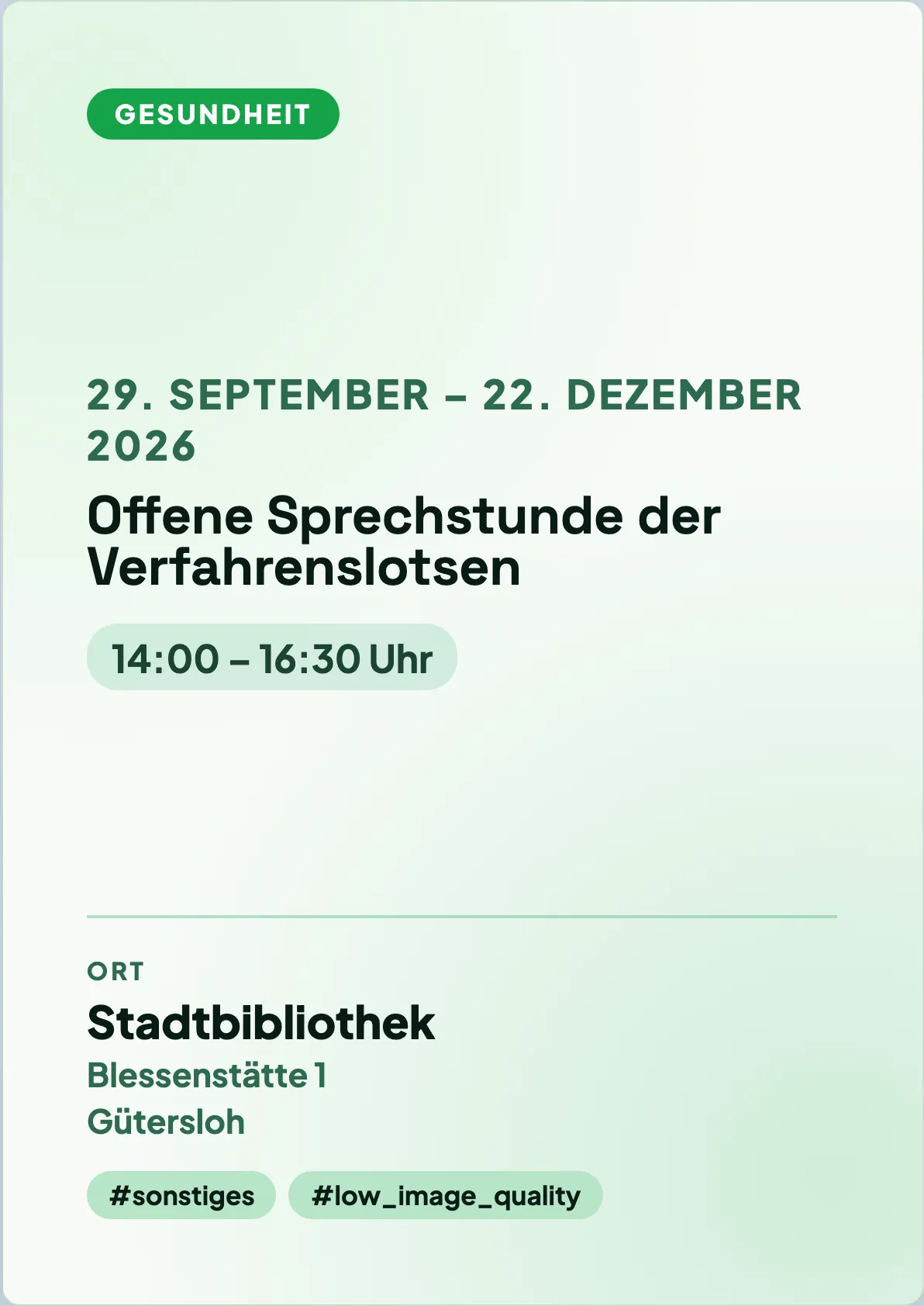 Veranstaltungsflyer