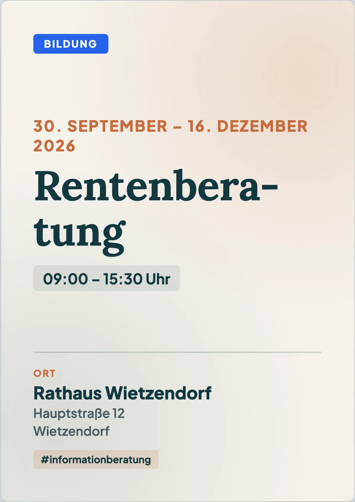 Veranstaltungsflyer