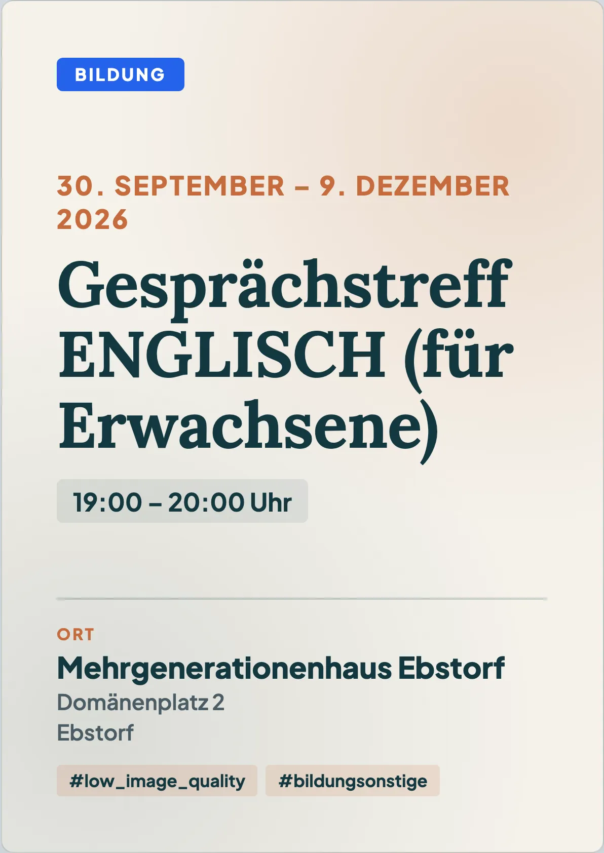 Veranstaltungsflyer