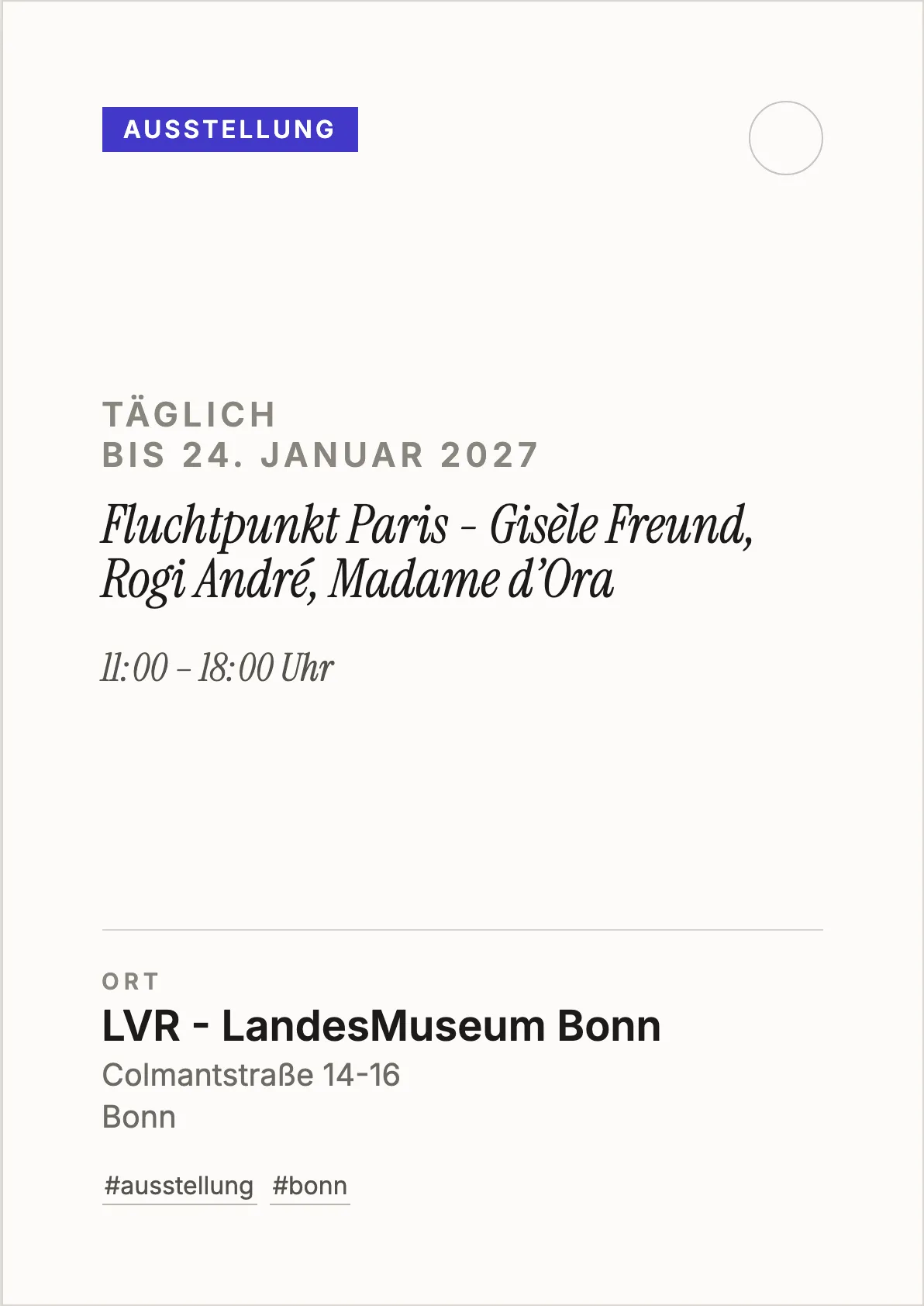 Veranstaltungsflyer