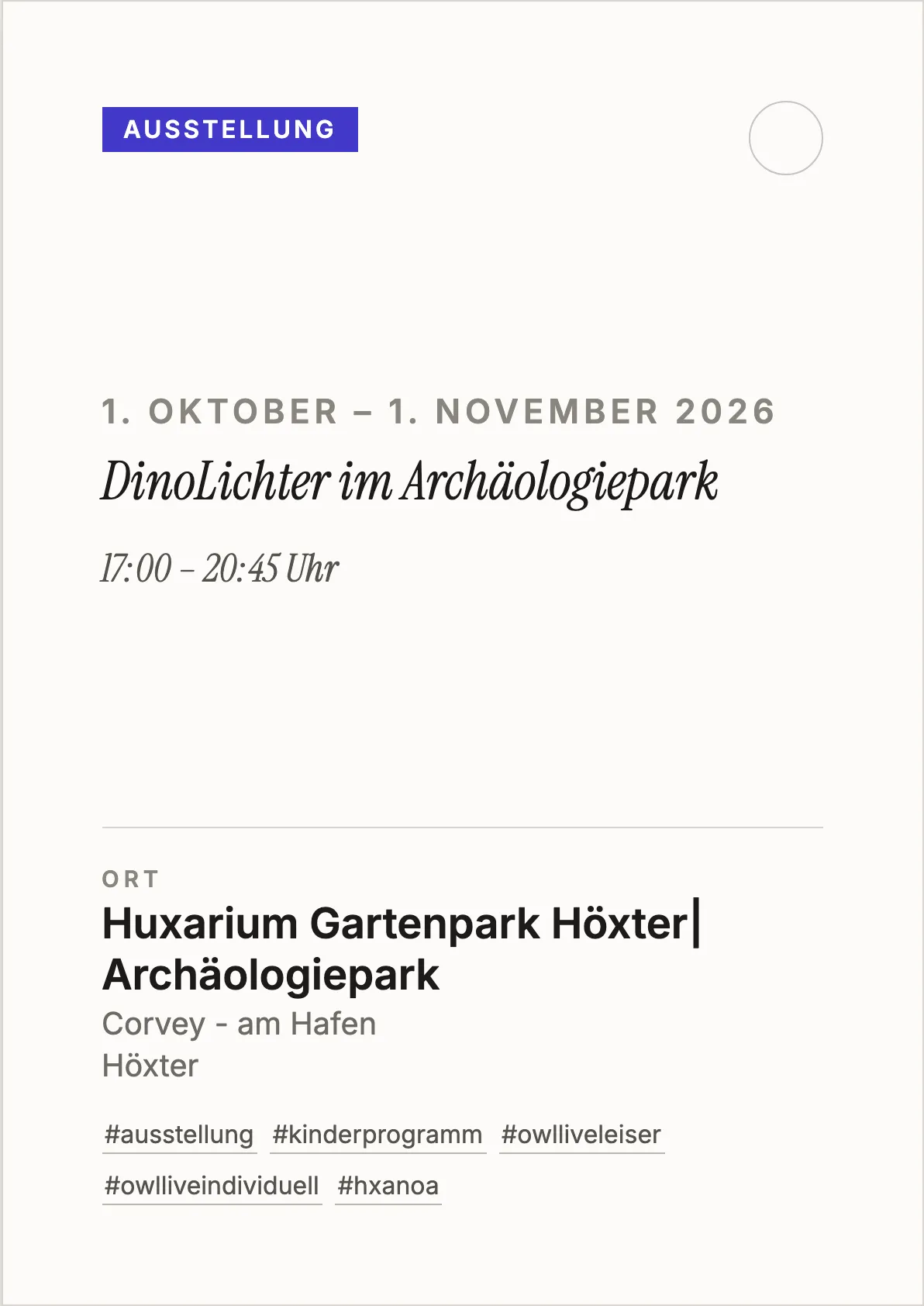 Veranstaltungsflyer