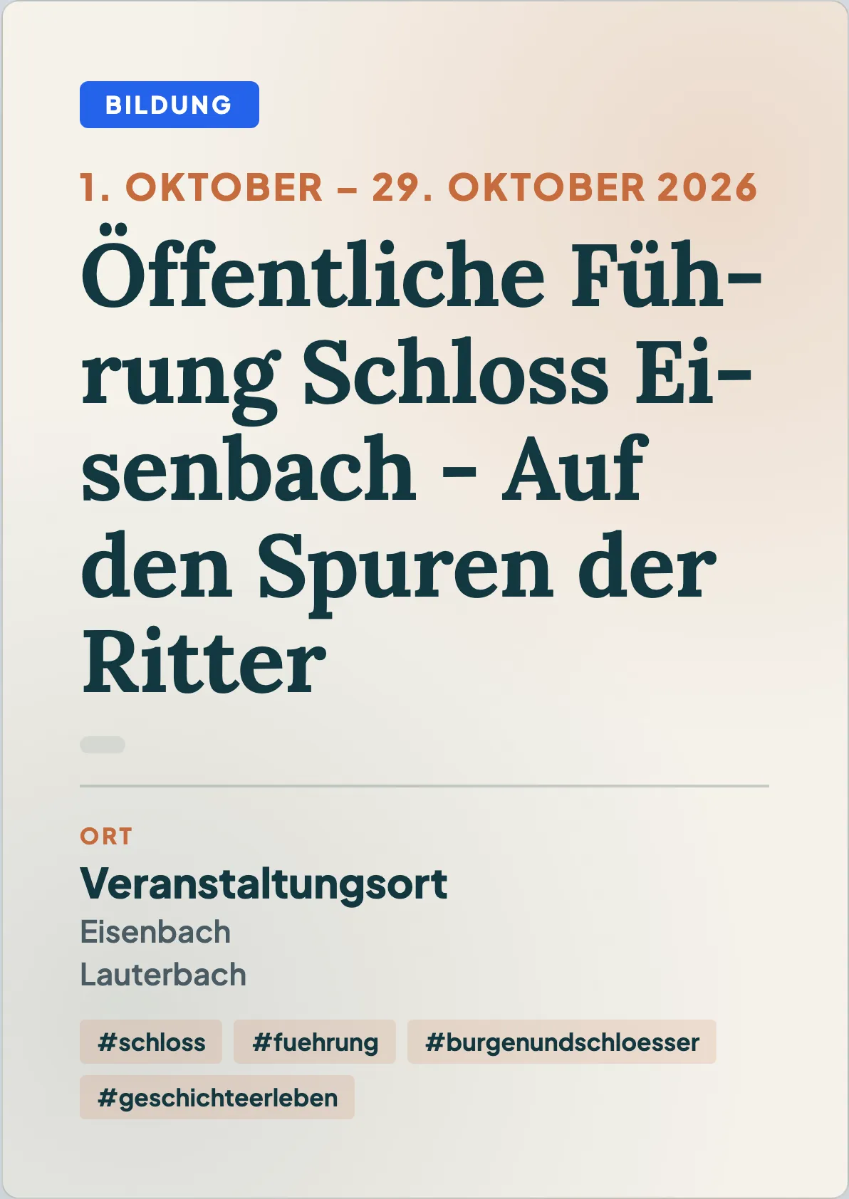 Veranstaltungsflyer