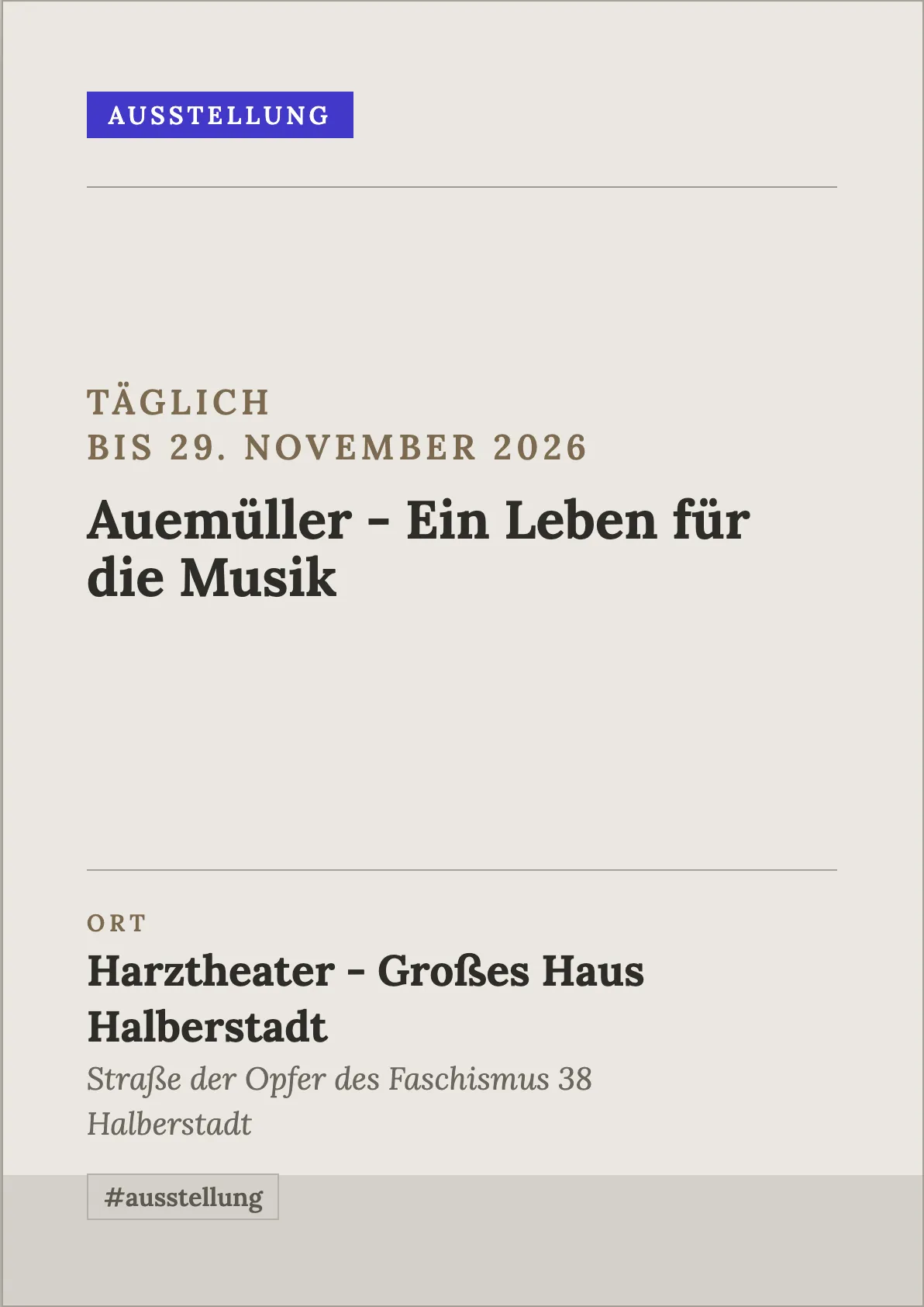 Veranstaltungsflyer