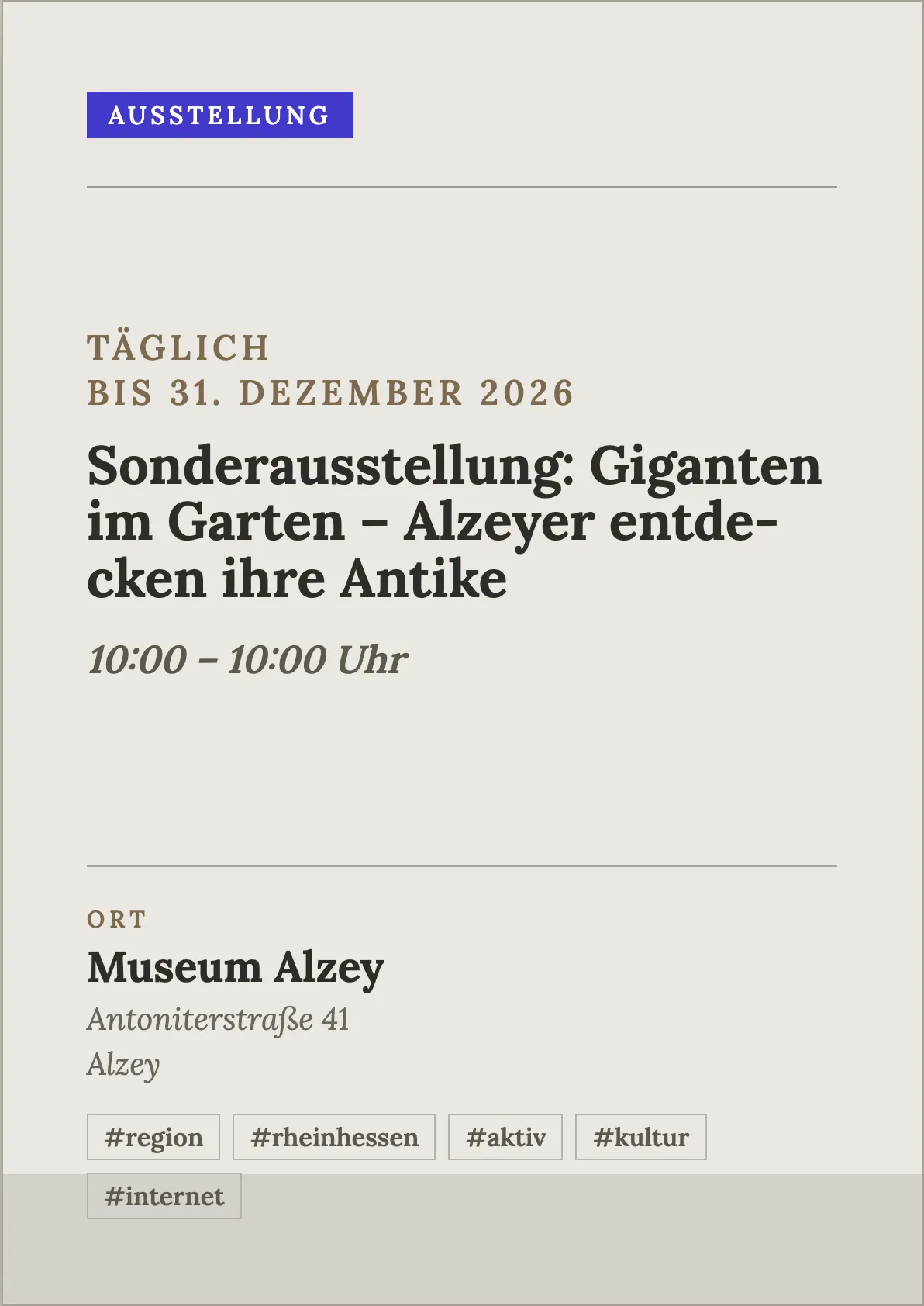 Veranstaltungsflyer