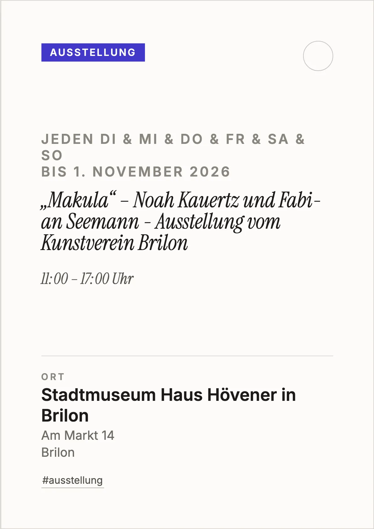 Veranstaltungsflyer