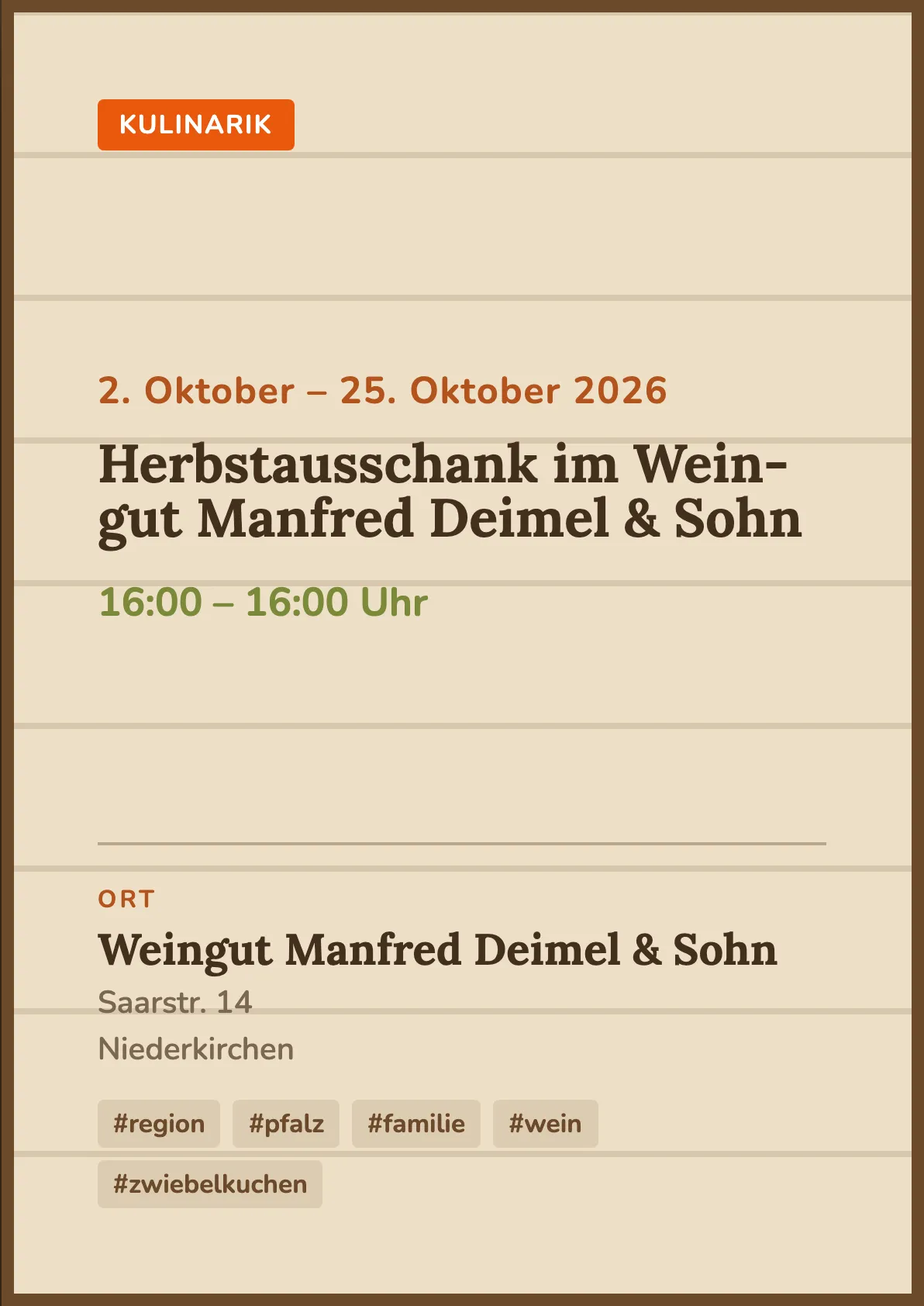 Veranstaltungsflyer