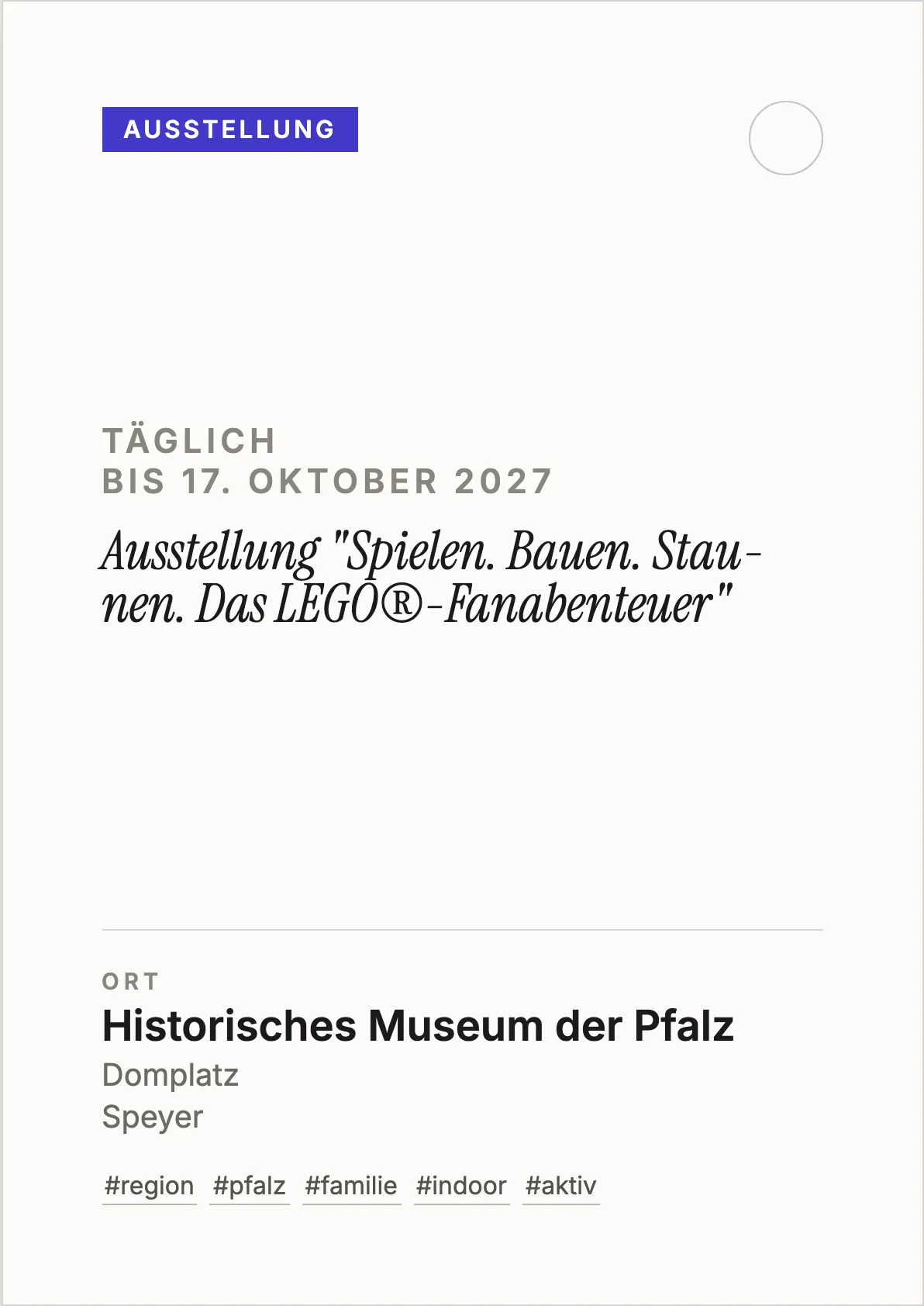 Veranstaltungsflyer