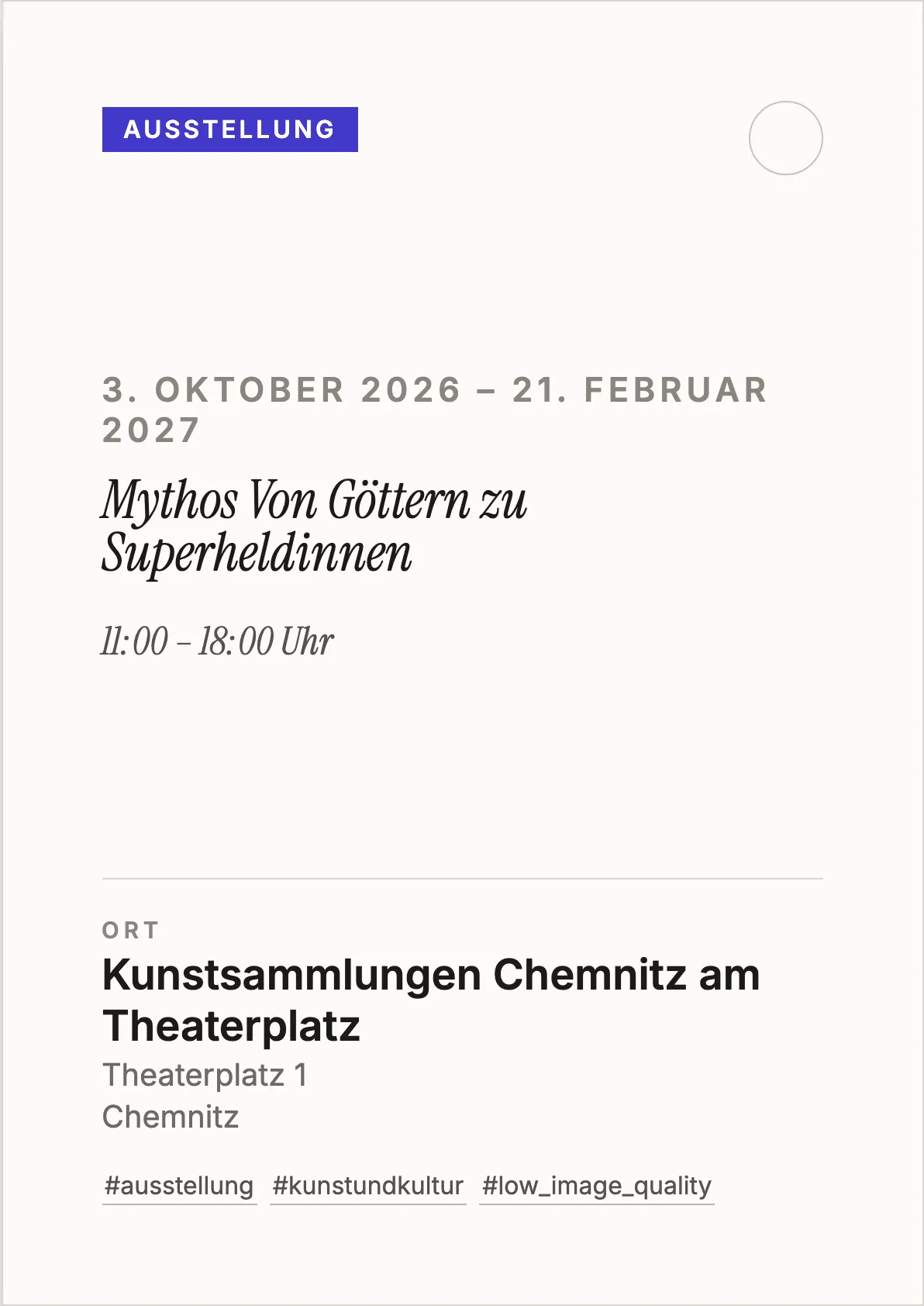 Veranstaltungsflyer