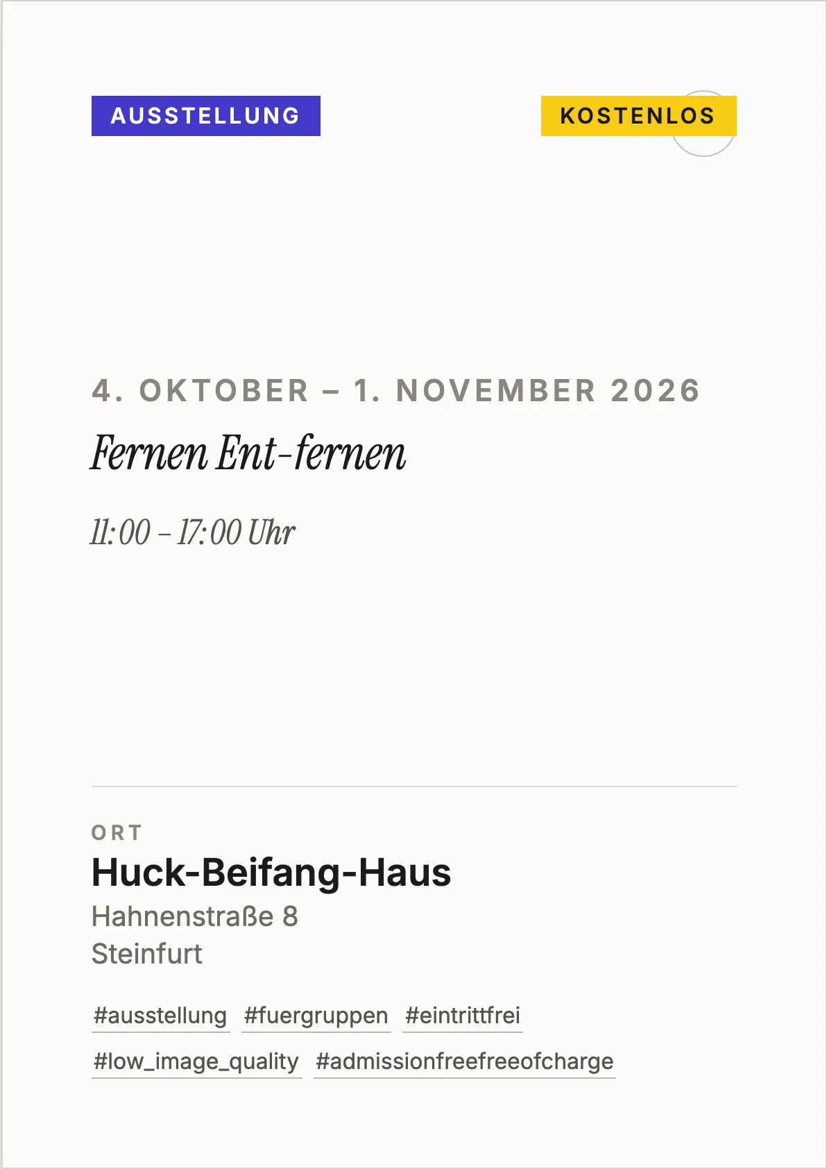 Veranstaltungsflyer