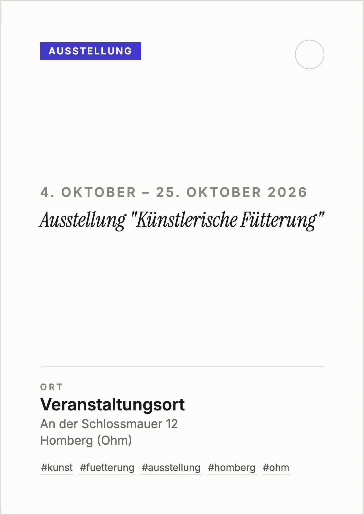 Veranstaltungsflyer