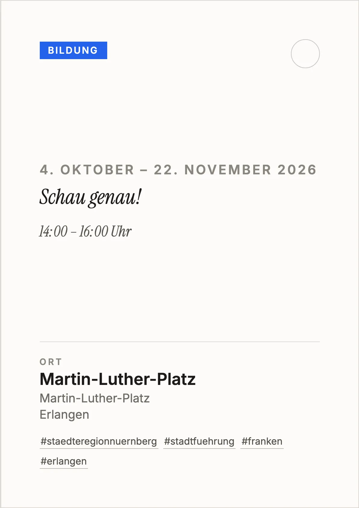 Veranstaltungsflyer