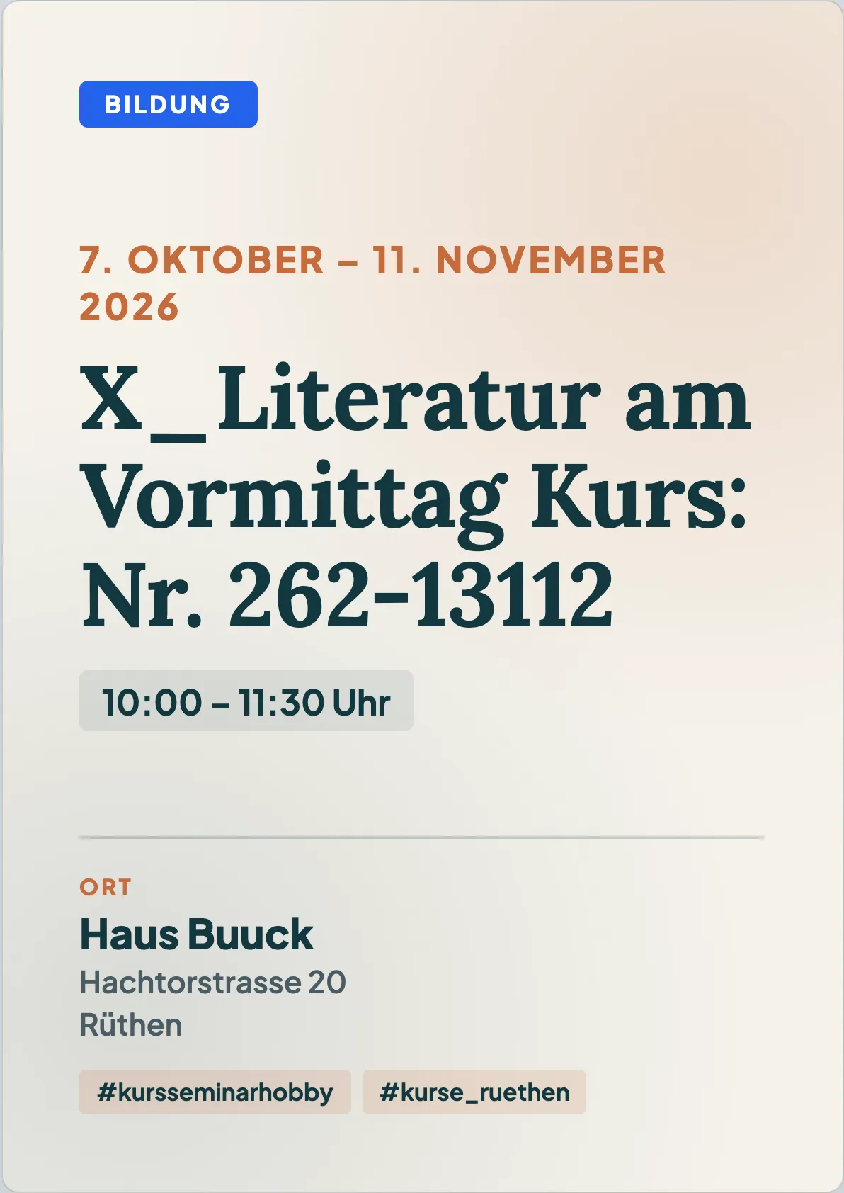Veranstaltungsflyer