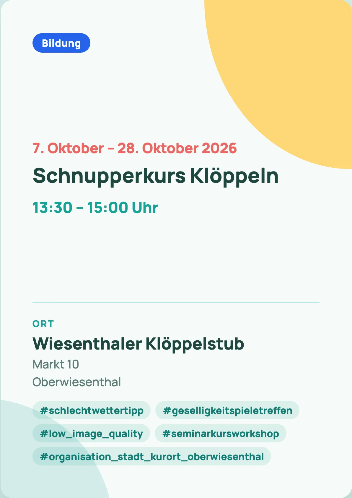 Veranstaltungsflyer
