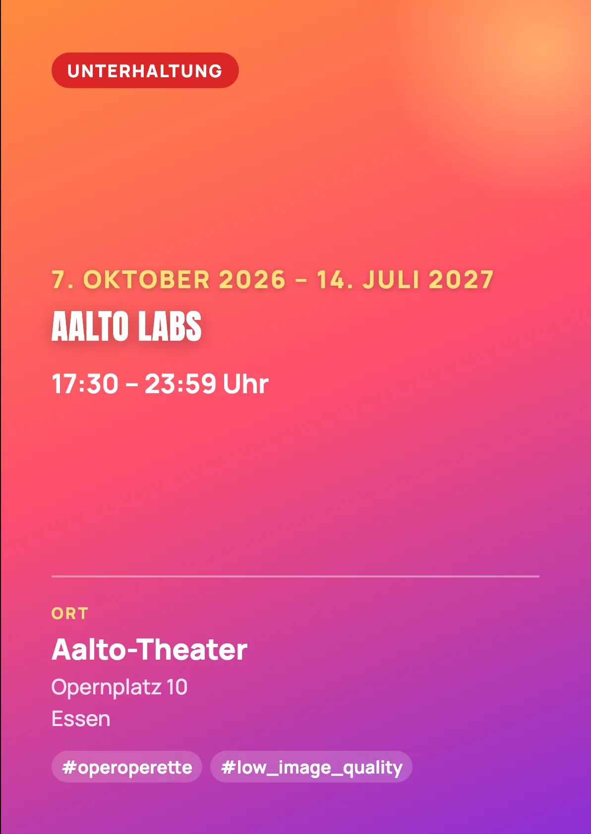Veranstaltungsflyer