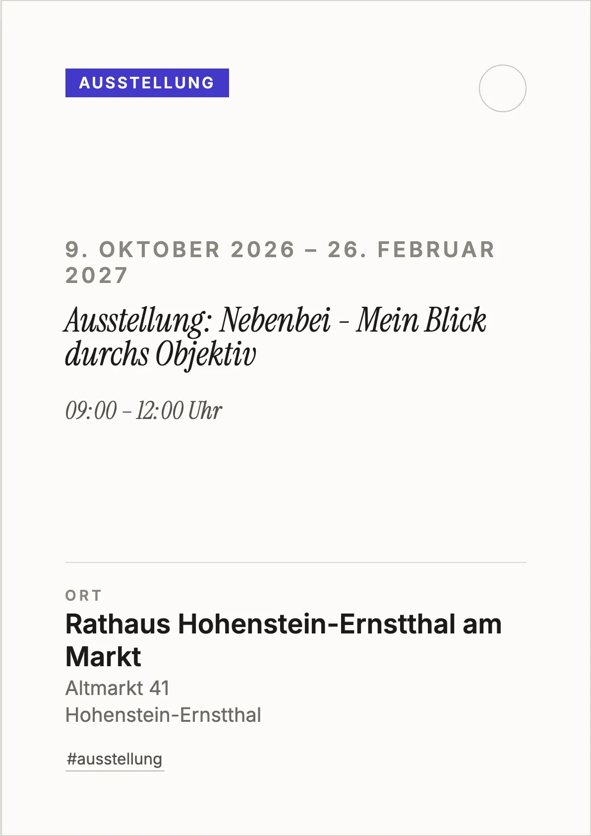 Veranstaltungsflyer