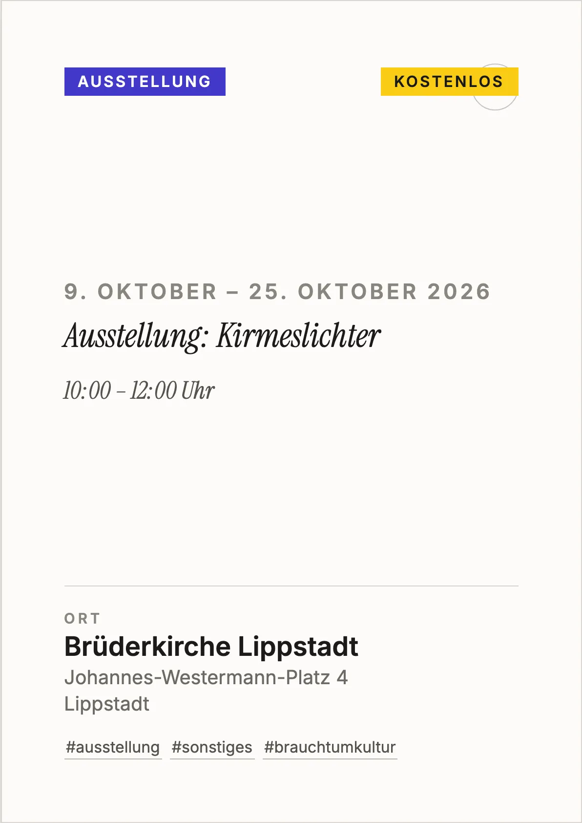 Veranstaltungsflyer