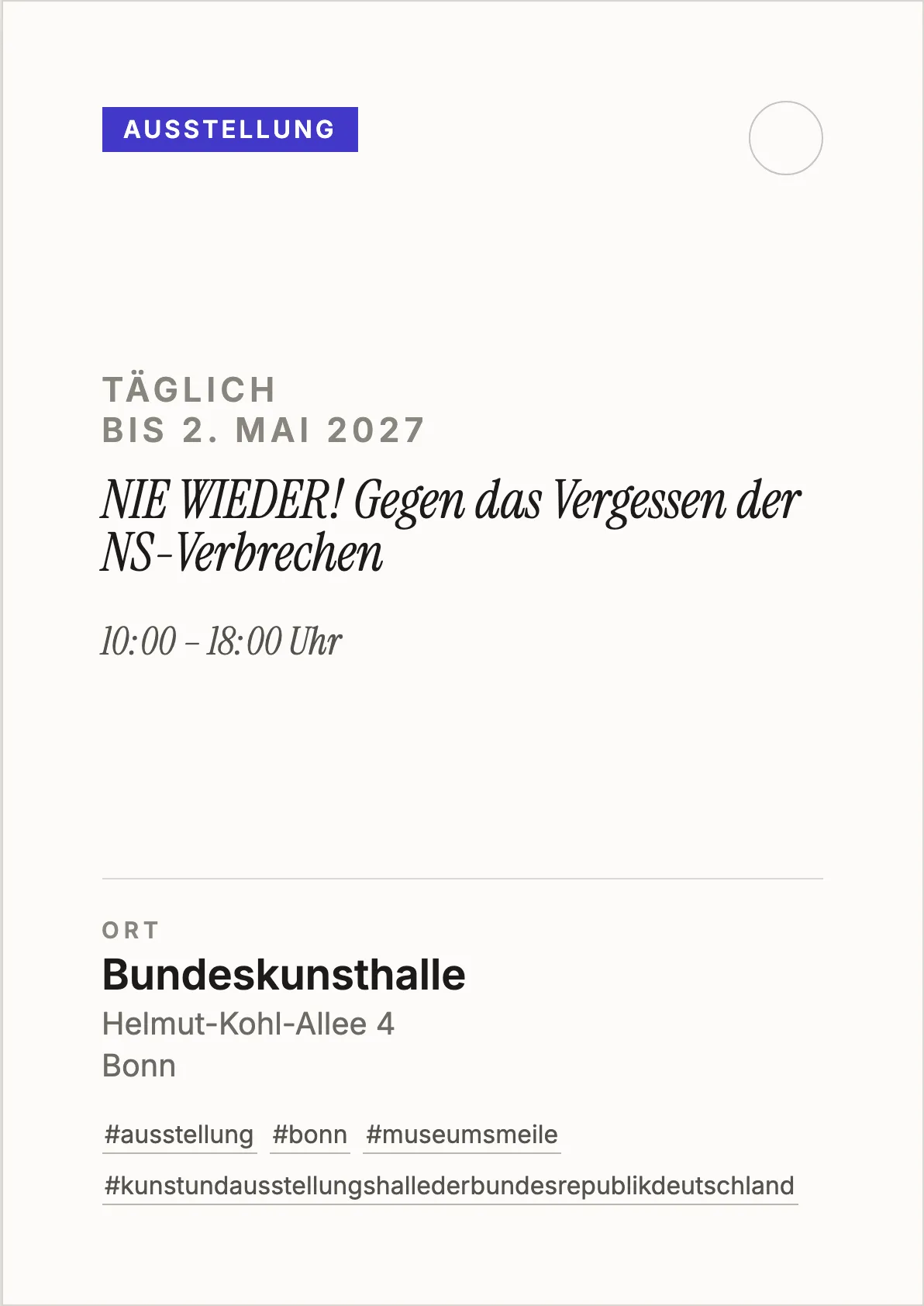 Veranstaltungsflyer