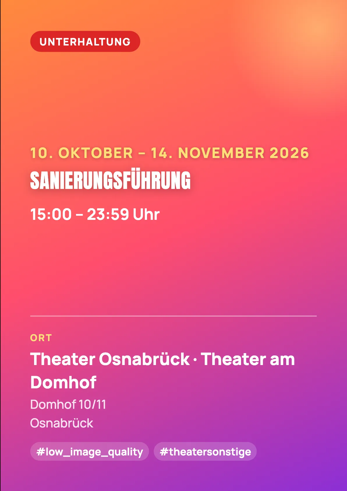 Veranstaltungsflyer