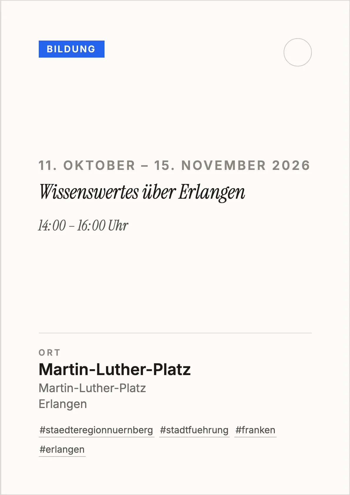 Veranstaltungsflyer