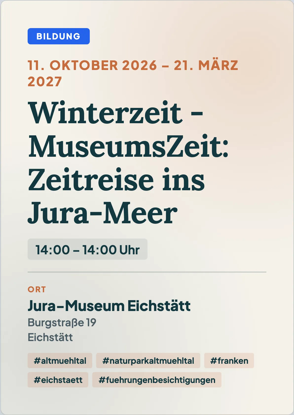 Veranstaltungsflyer