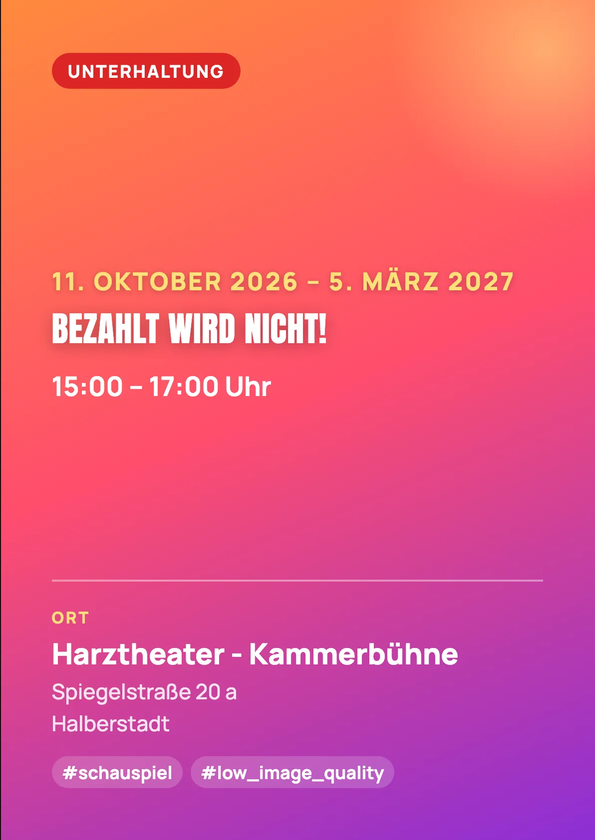 Veranstaltungsflyer