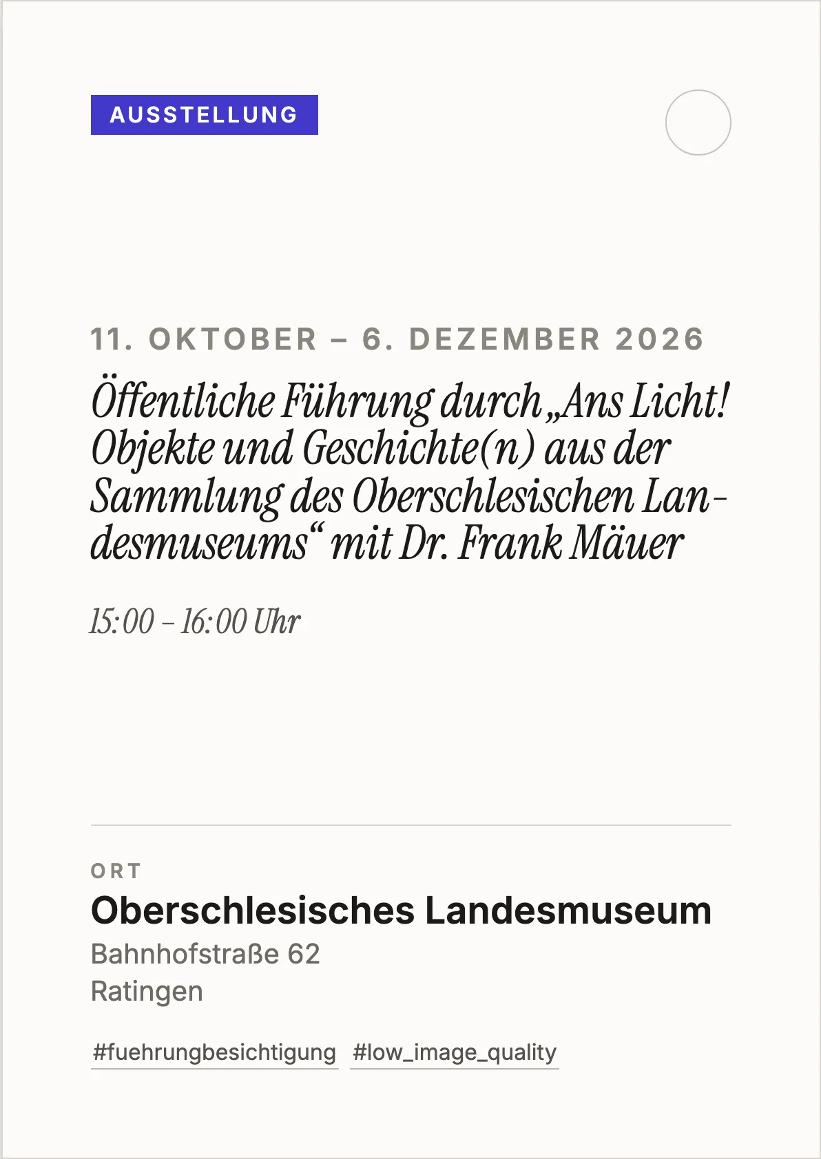 Veranstaltungsflyer
