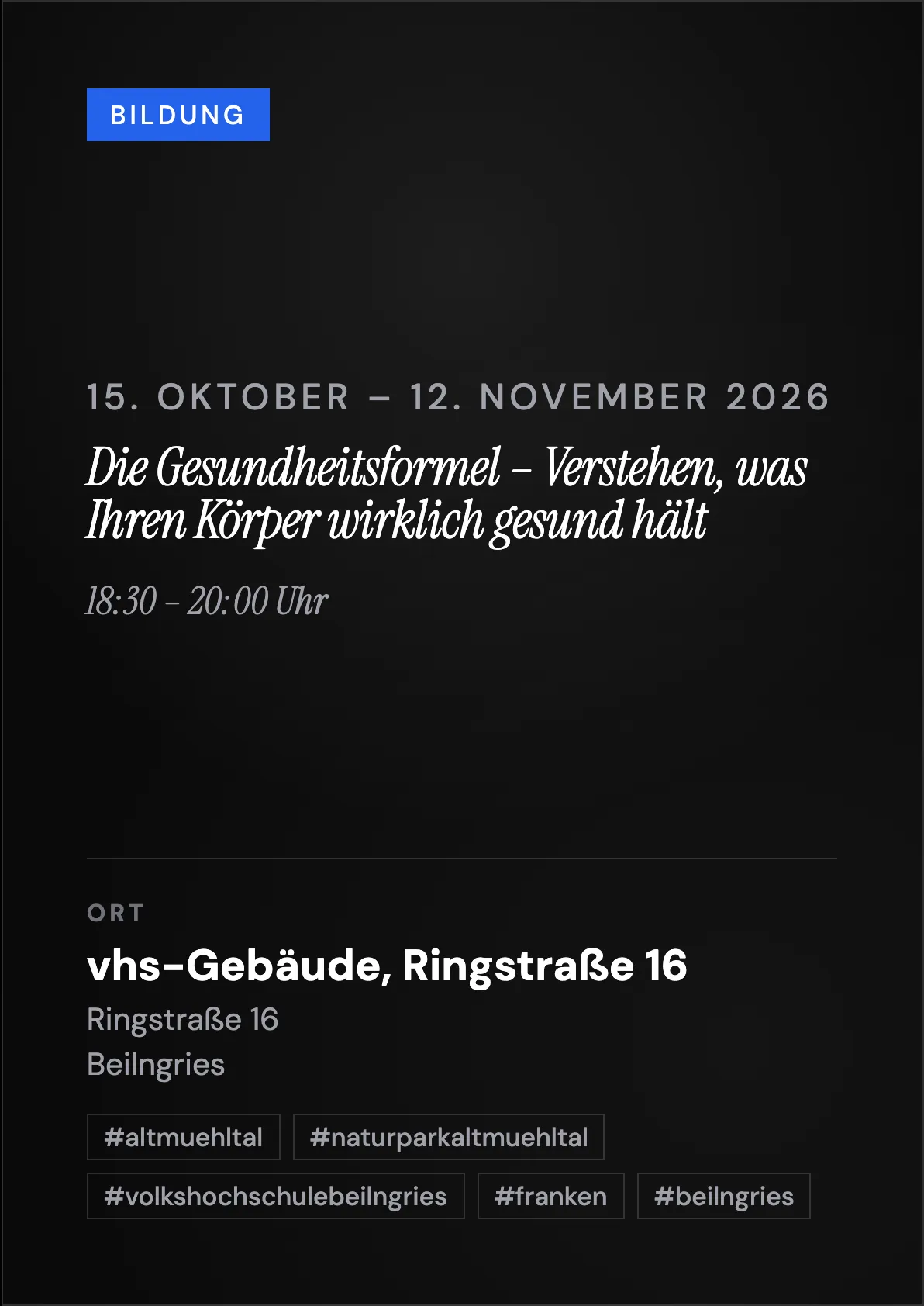 Veranstaltungsflyer
