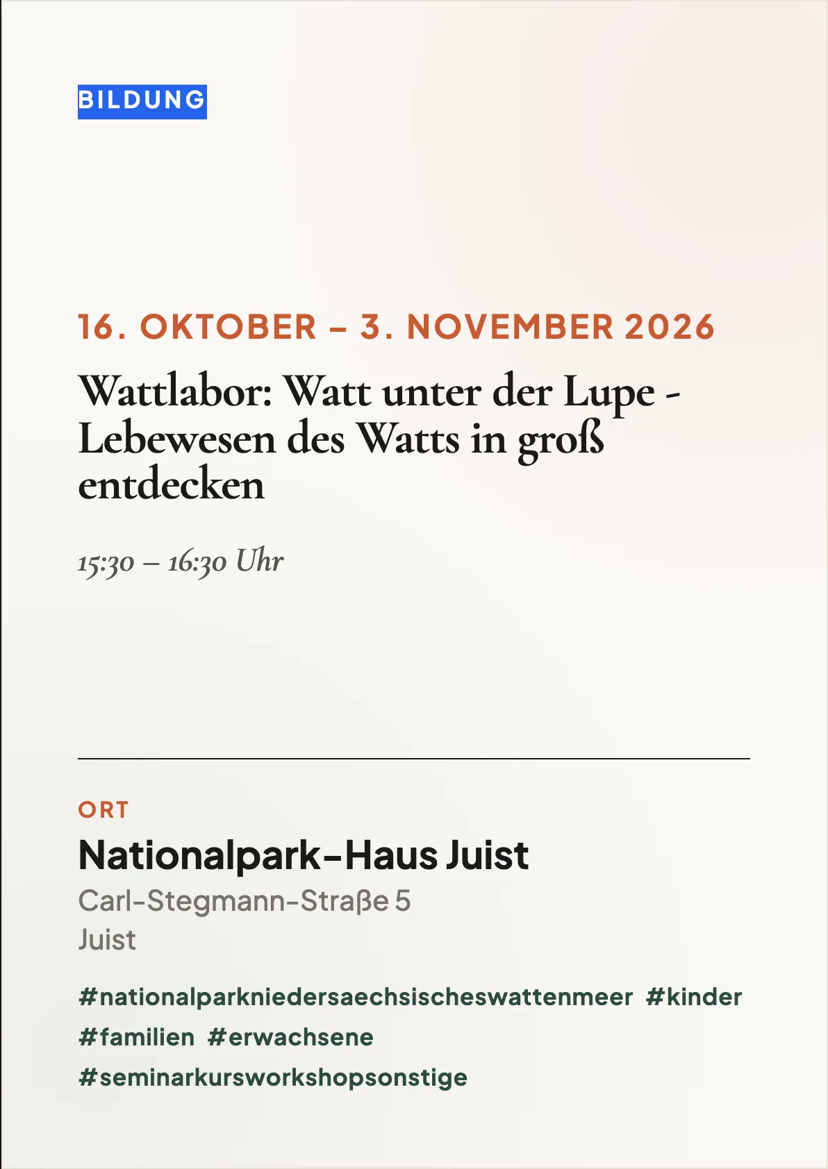 Veranstaltungsflyer