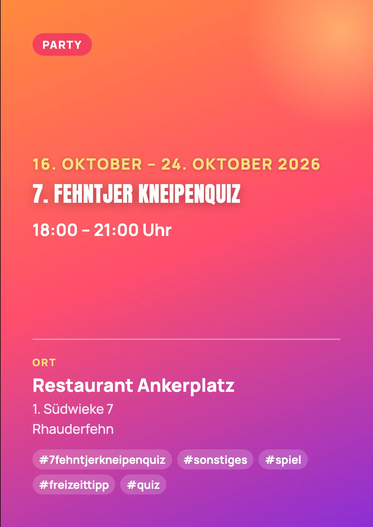 Veranstaltungsflyer