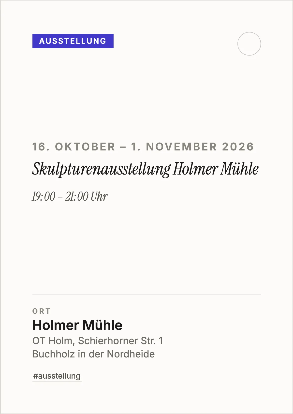 Veranstaltungsflyer