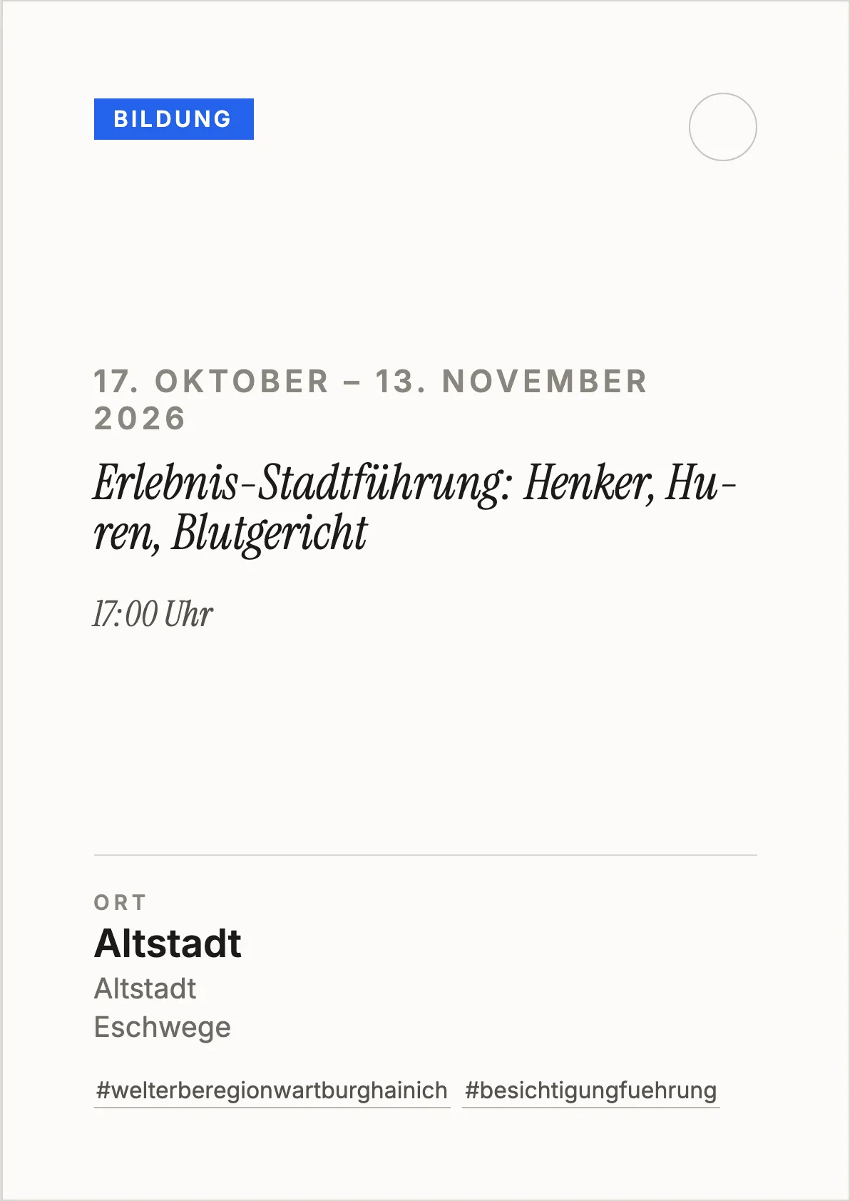 Veranstaltungsflyer