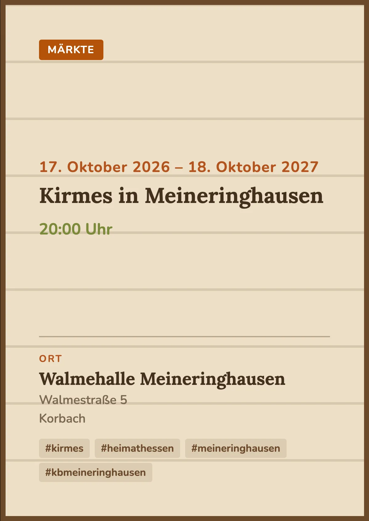 Veranstaltungsflyer