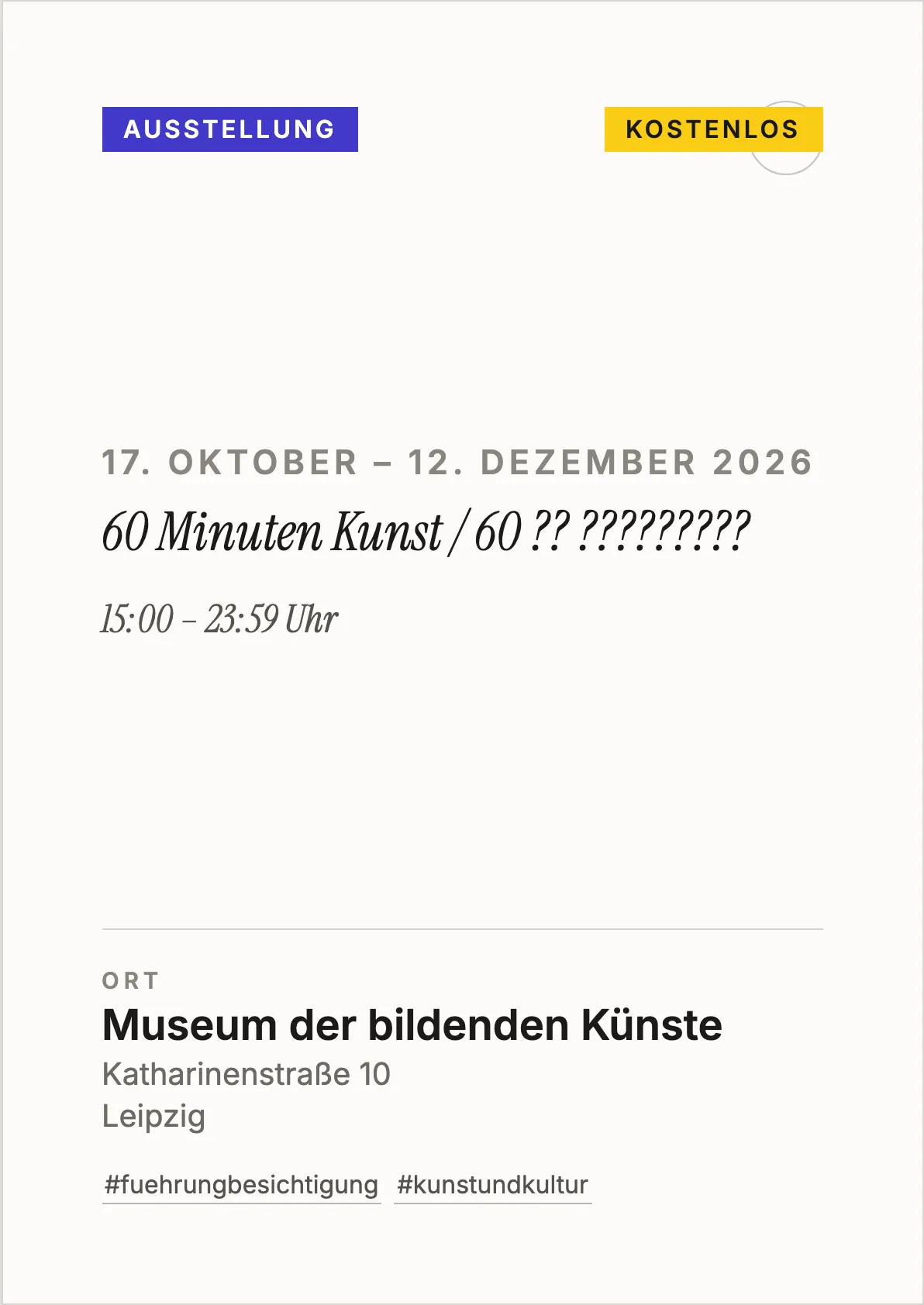 Veranstaltungsflyer