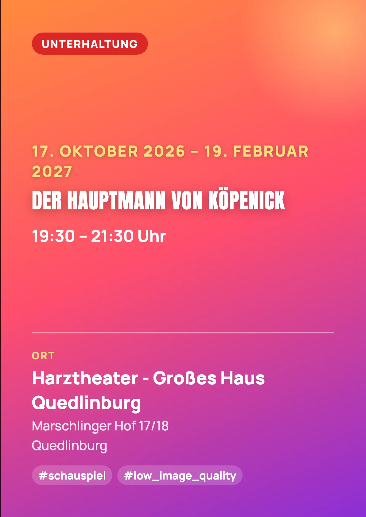 Veranstaltungsflyer