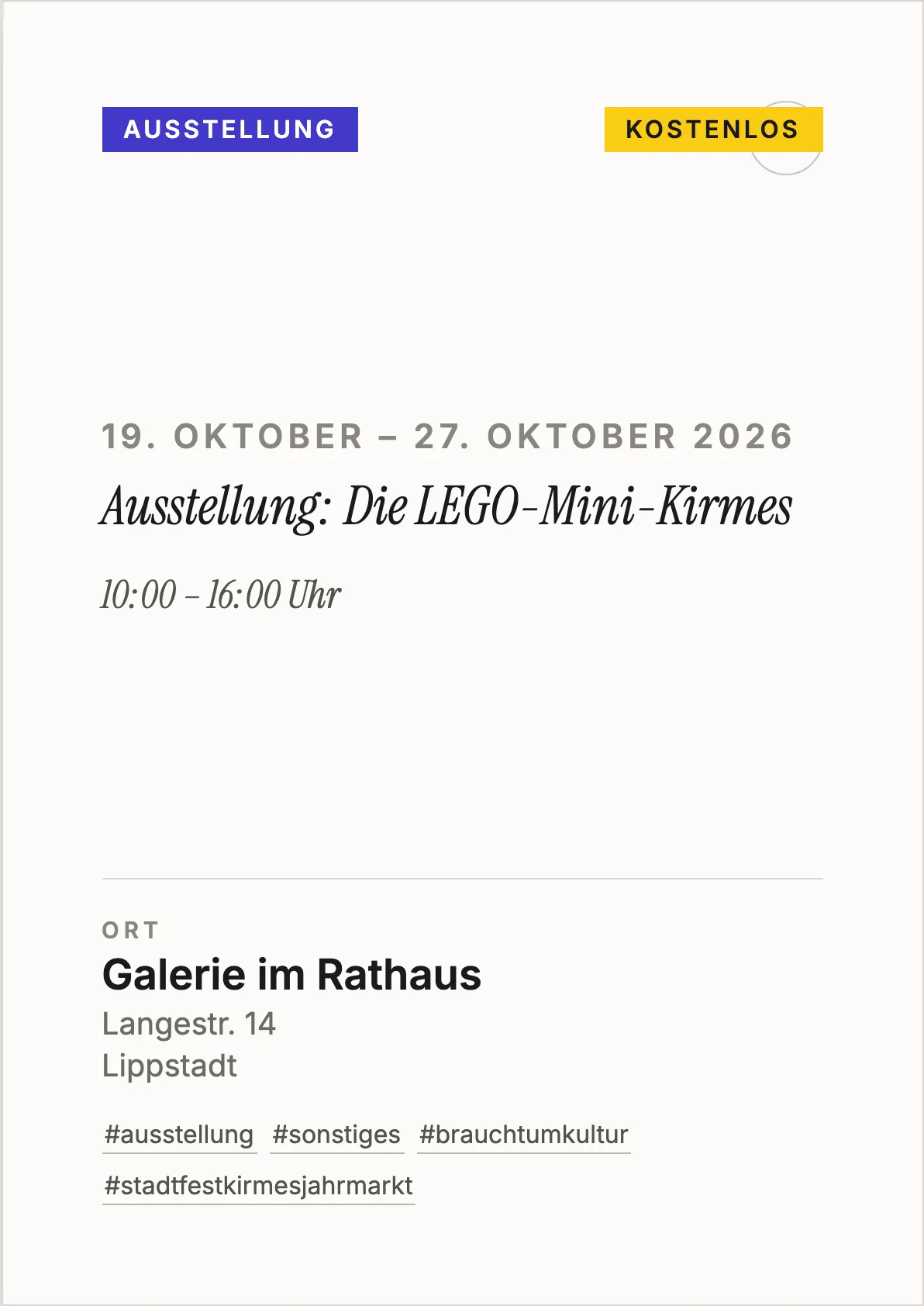 Veranstaltungsflyer
