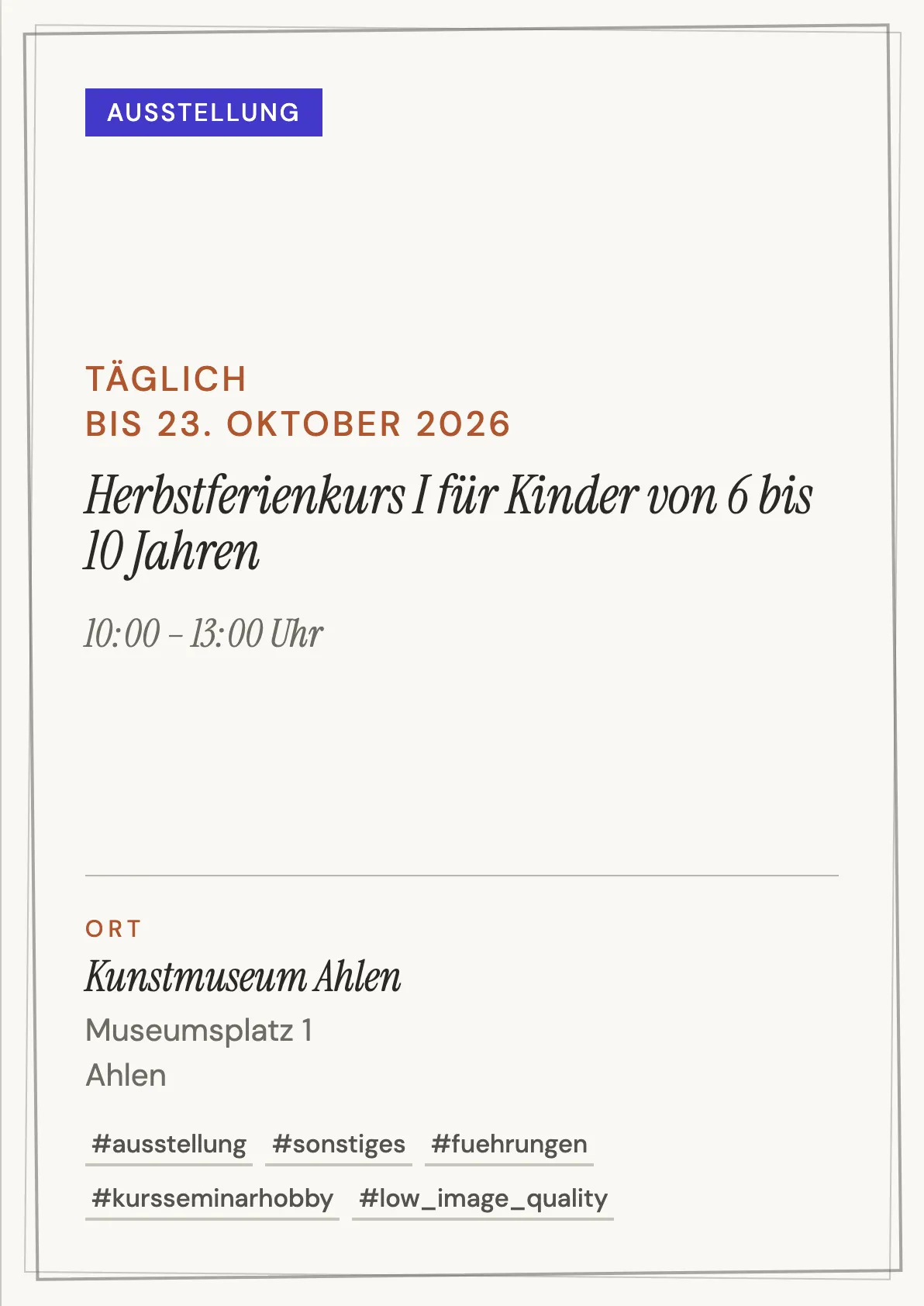 Veranstaltungsflyer