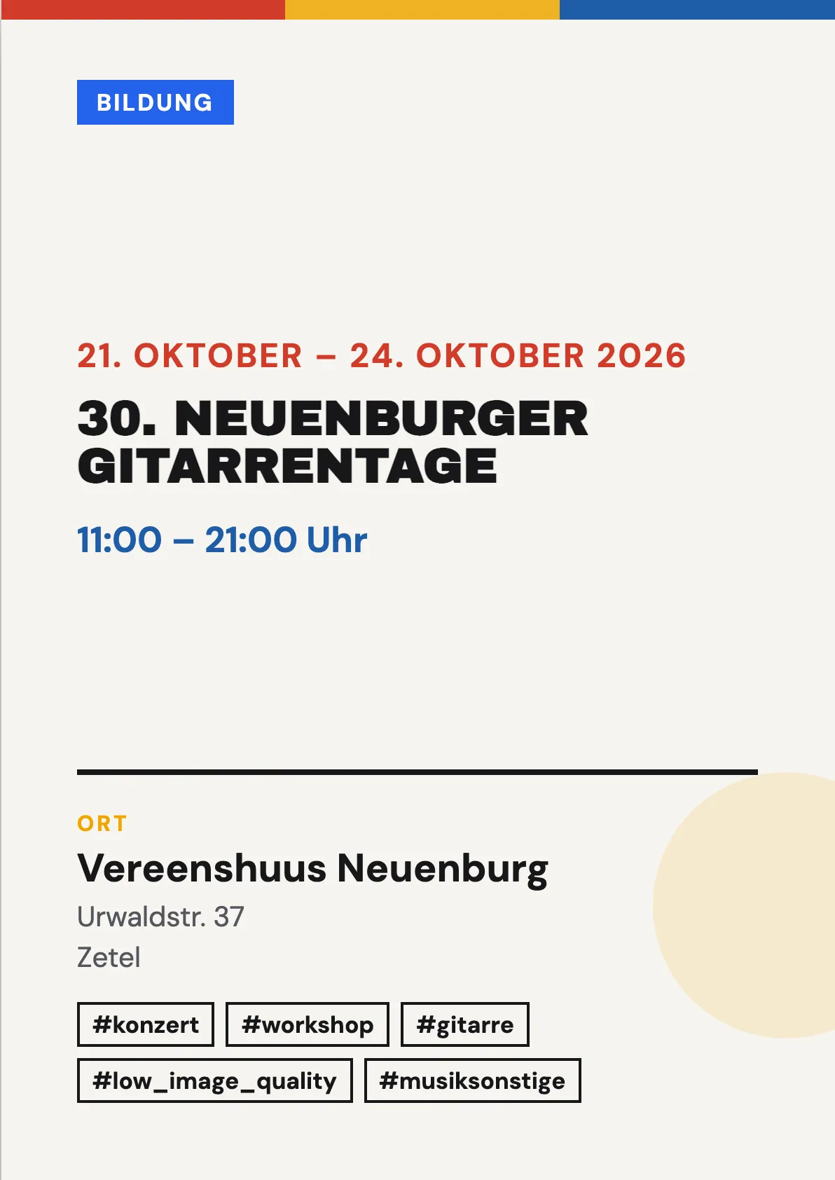 Veranstaltungsflyer