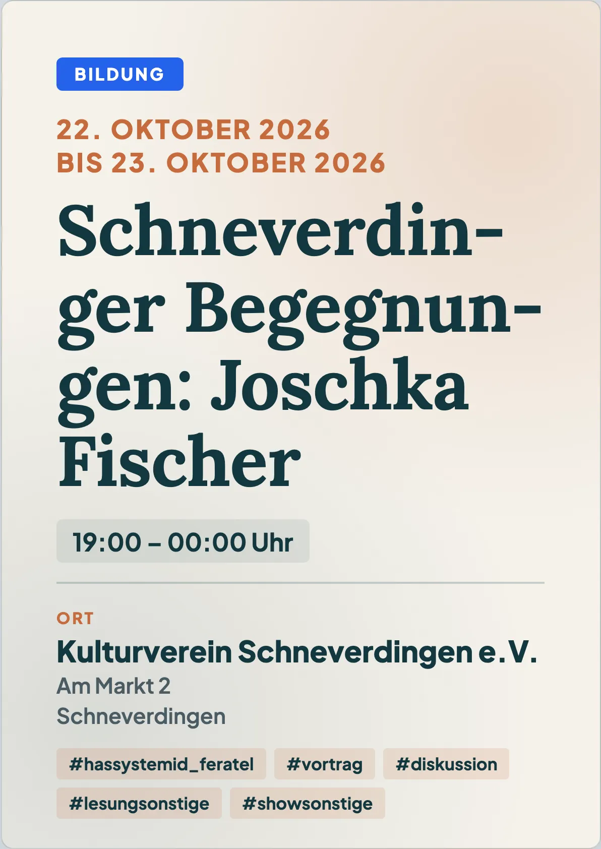 Veranstaltungsflyer
