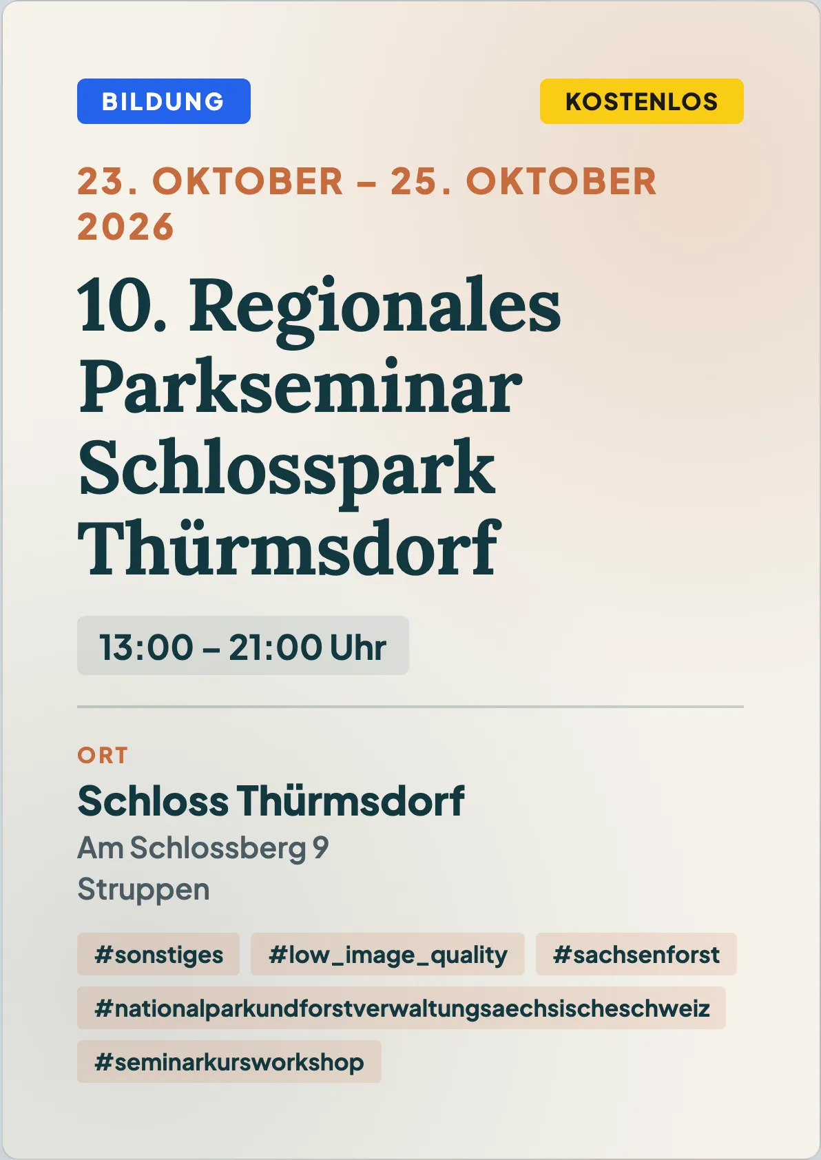 Veranstaltungsflyer