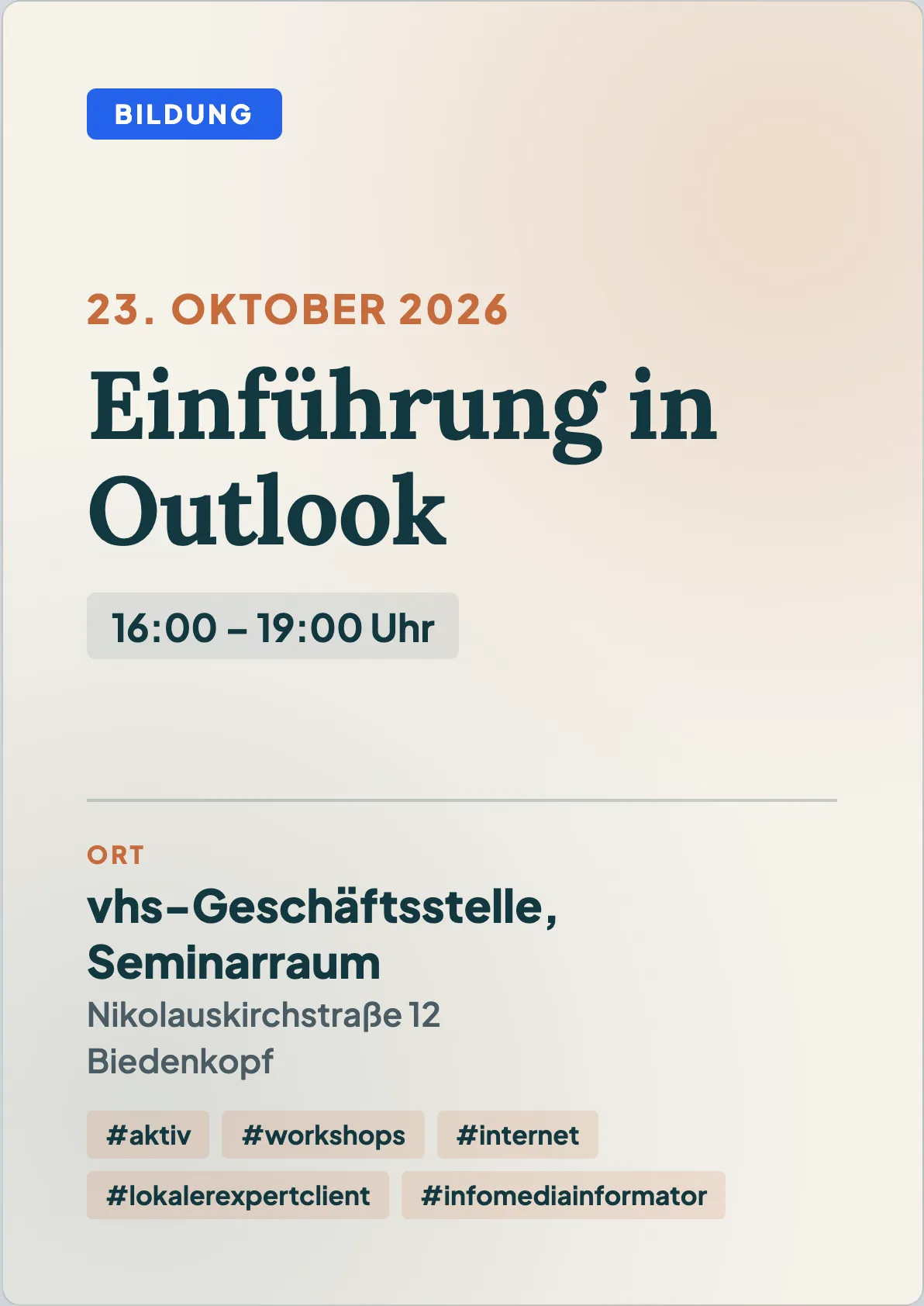 Veranstaltungsflyer